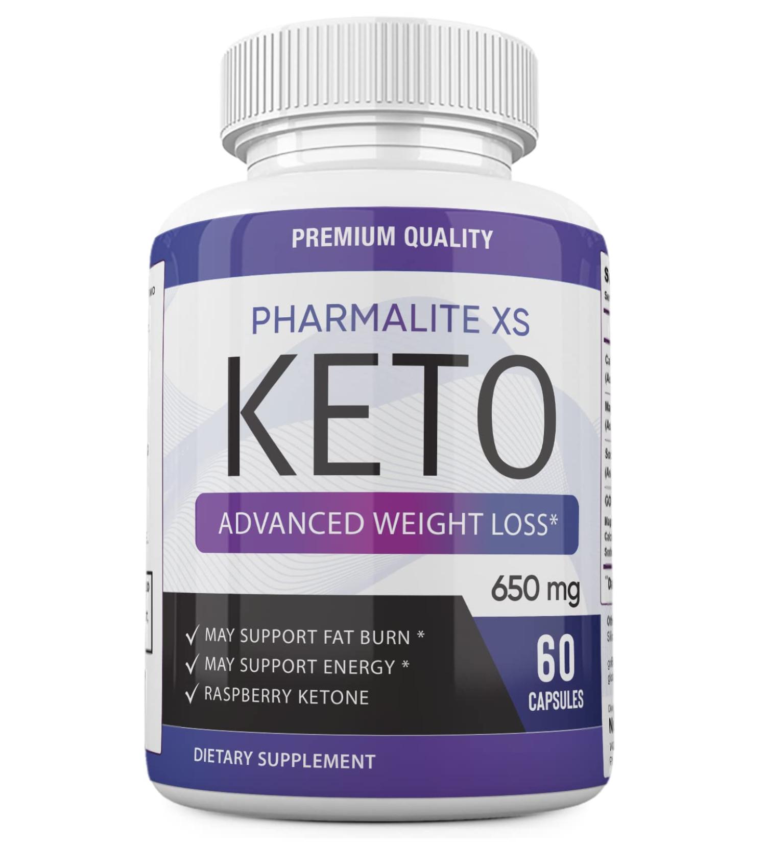 Pharmalite XS Keto Pills - Advanced Weight Loss Formula 800mg - 60 Capsules - Buy Online on GoSupps.com