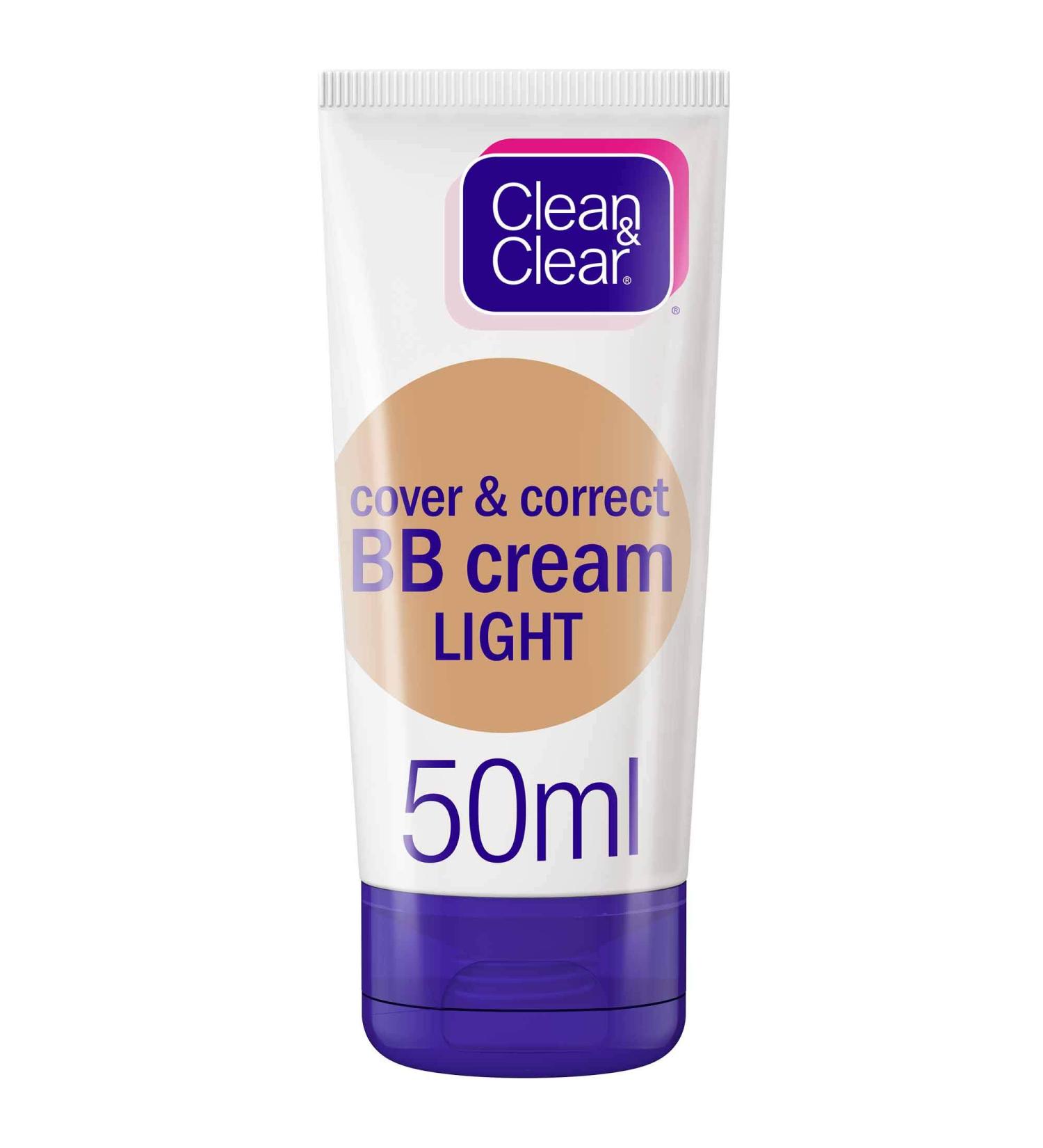 Buy Clean & Clear Cover & Correct BB Cream Light 50ml | International Shipping Available - Buy Online on GoSupps.com