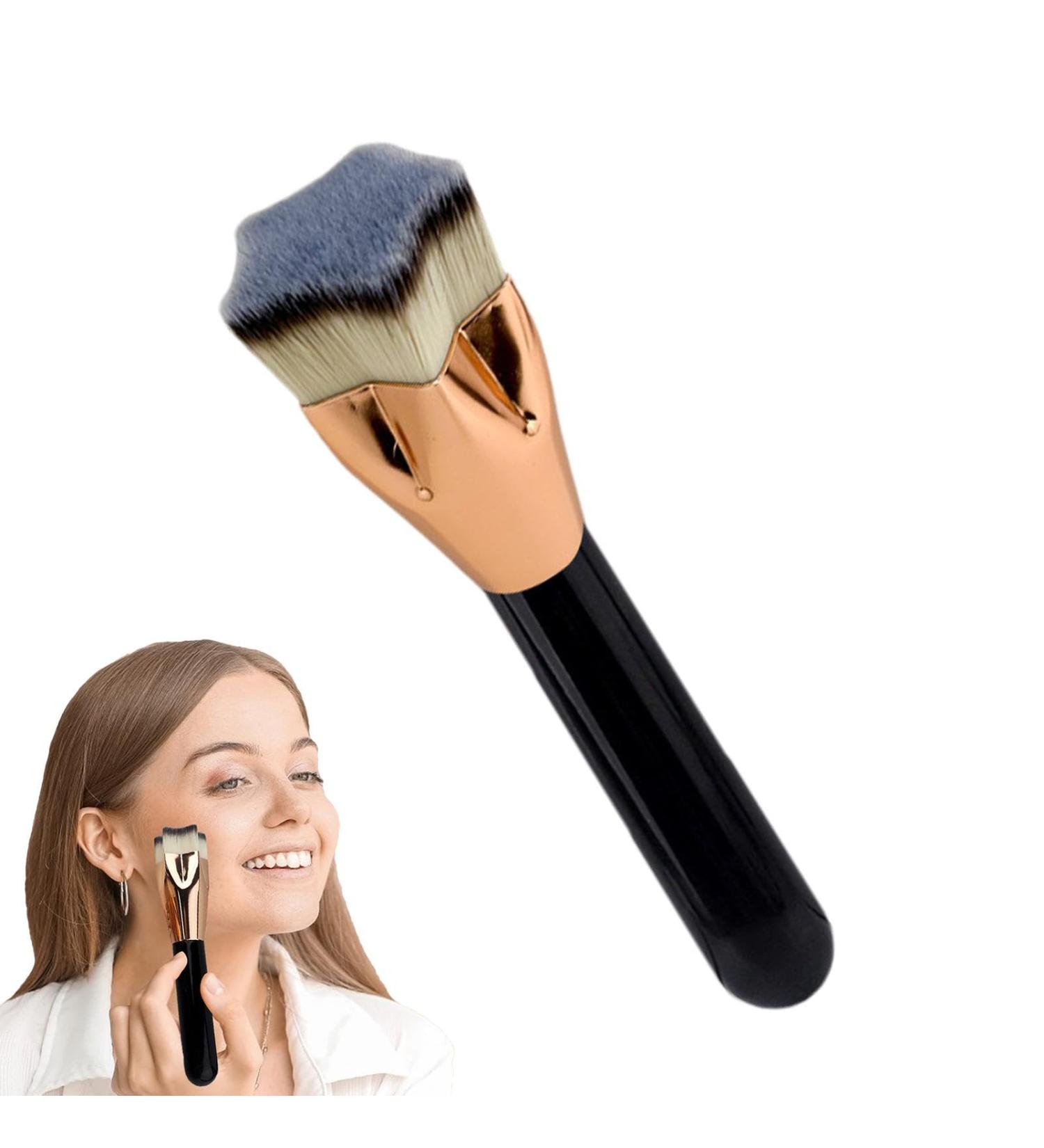Foundation Makeup Brush | Pentagram Shape Foundation Makeup Brush - Women Cosmetics Buffing Blending Brush with Ergonomic Handle for Business Trip Dating - Buy Online on GoSupps.com