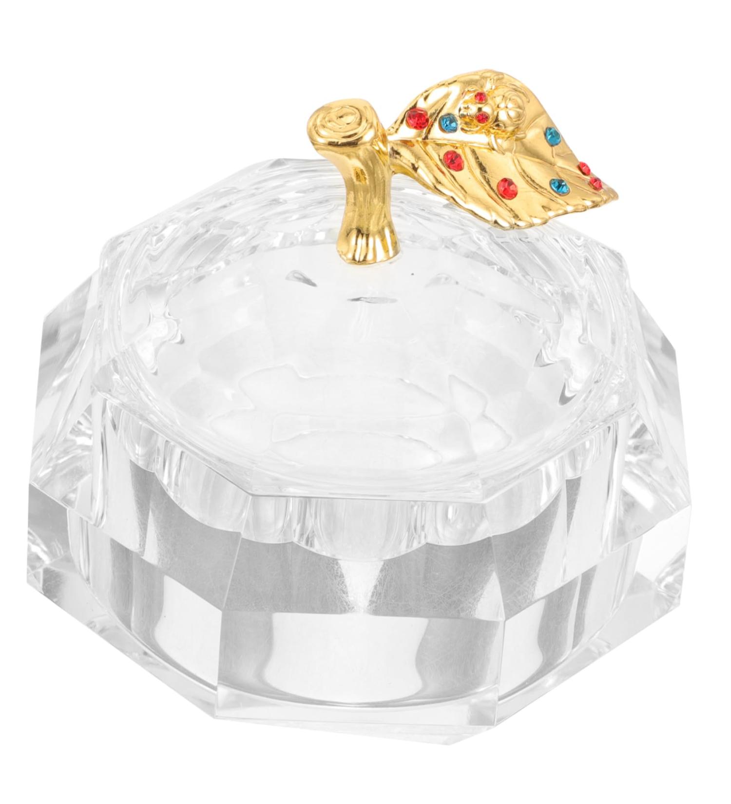 Tools Glass Nail Dish Cups Manicure Nail Dish Cup Nail Cup Dish for Acrylic Nails Round Nail Art Cup Nail Dish with Lids Nail Powder Holder Nail Dish Bowl With Cover Metal Wash Pen - Buy Online on GoSupps.com