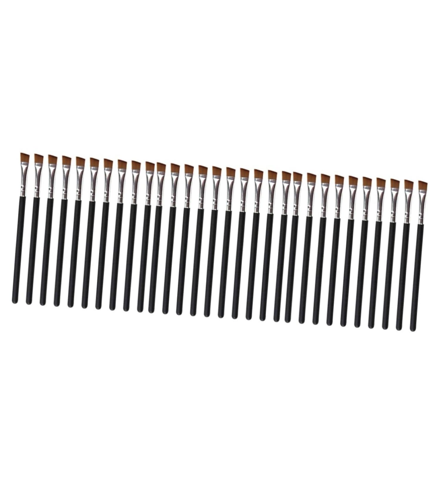 FRCOLOR 30 Pcs Angle Makeup Brush Set | Eyebrow Filler & Eye Makeup Brushes | Precision Wooden Tools for Flawless Beauty - Buy Online on GoSupps.com