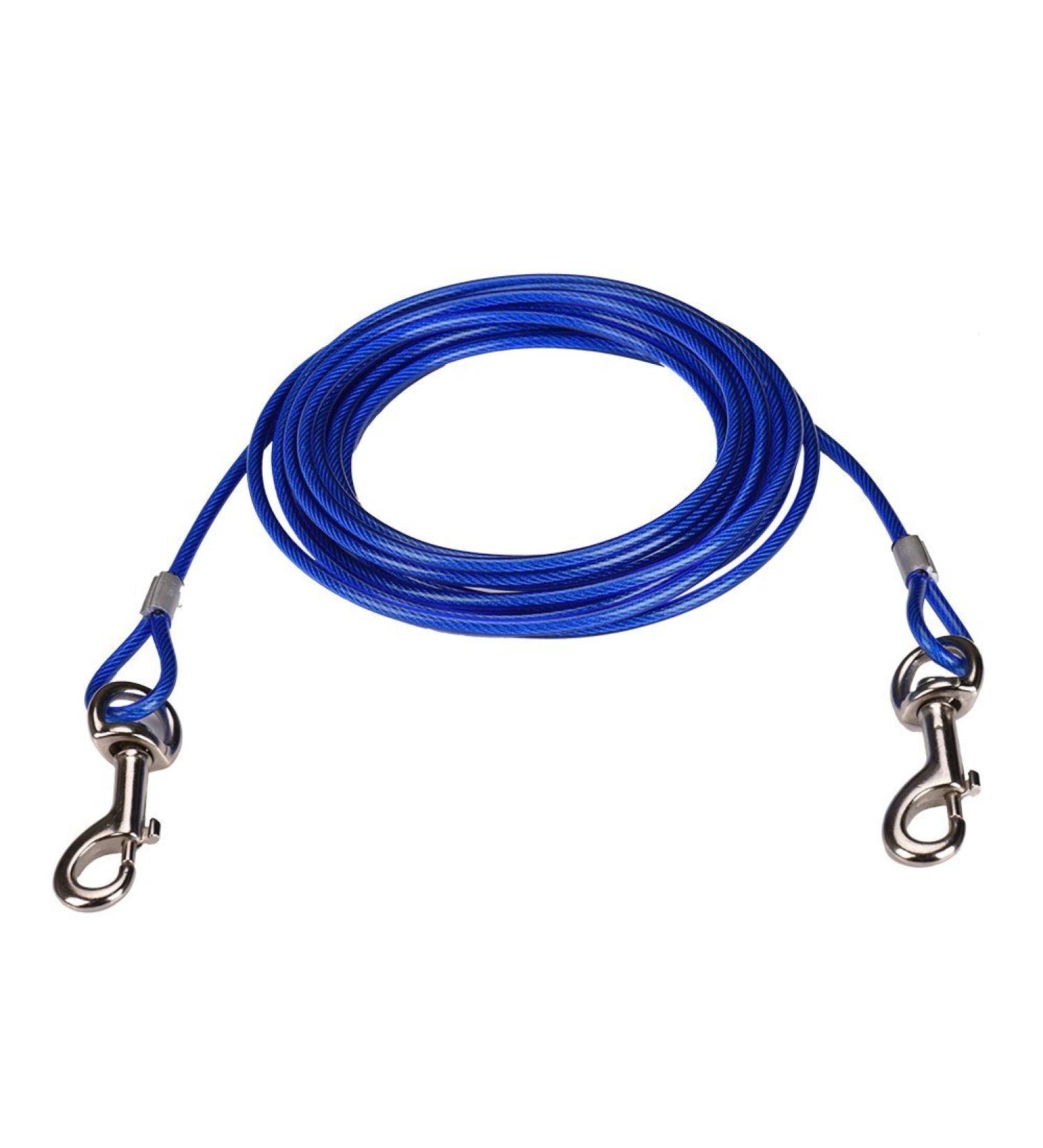 CTOPOGO Dog Tie Out Cables - 10FT/16FT/33FT Heavy-Duty Leash for Dogs Up to 125 lbs - Blue Pet Lead for Small & Medium Dogs - Buy Online on GoSupps.com