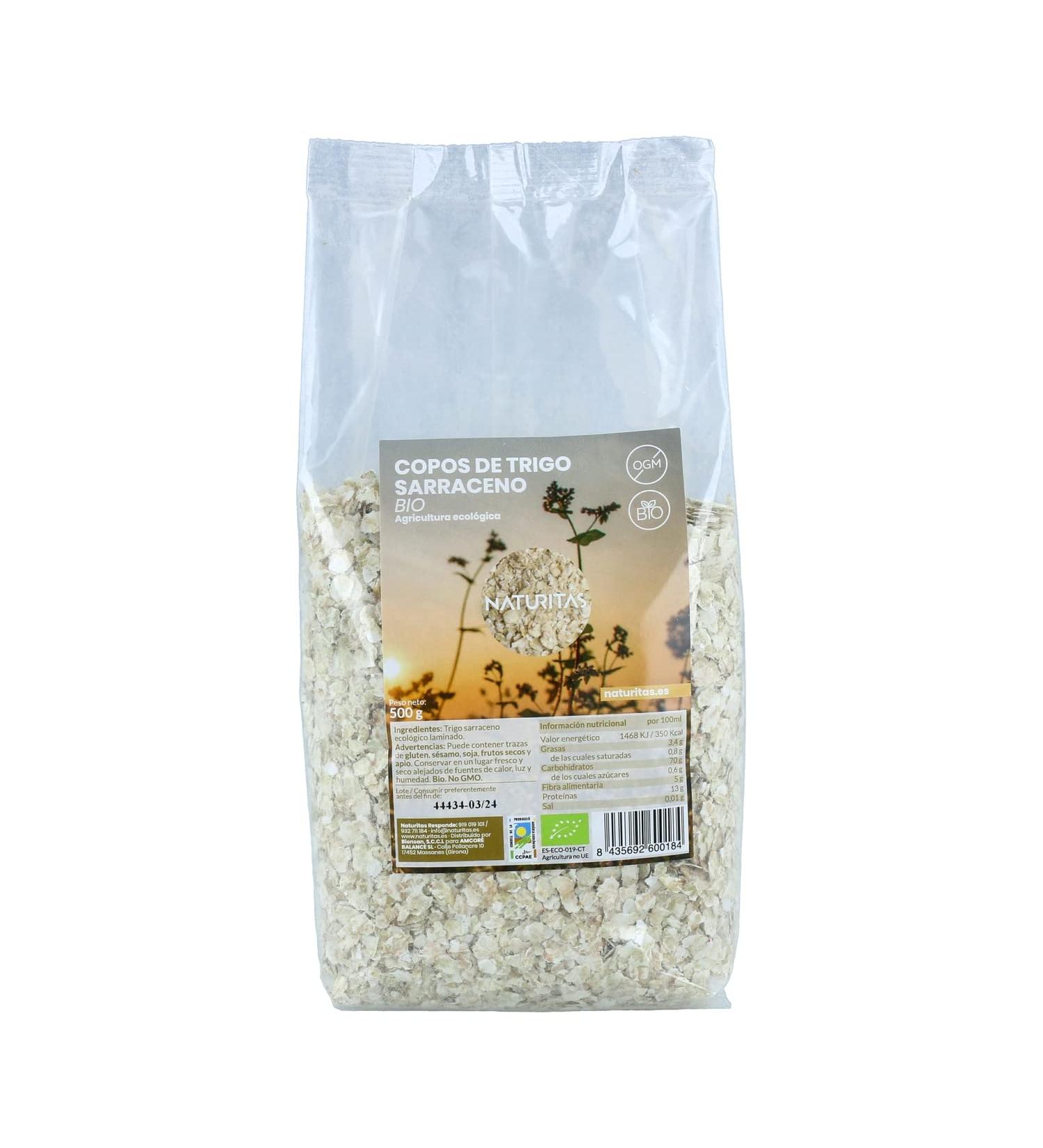 Naturitas Naturitas Essentials Organic Buckwheat Flakes 500g | Source of fiber | Ideal for breakfast | GMO-free