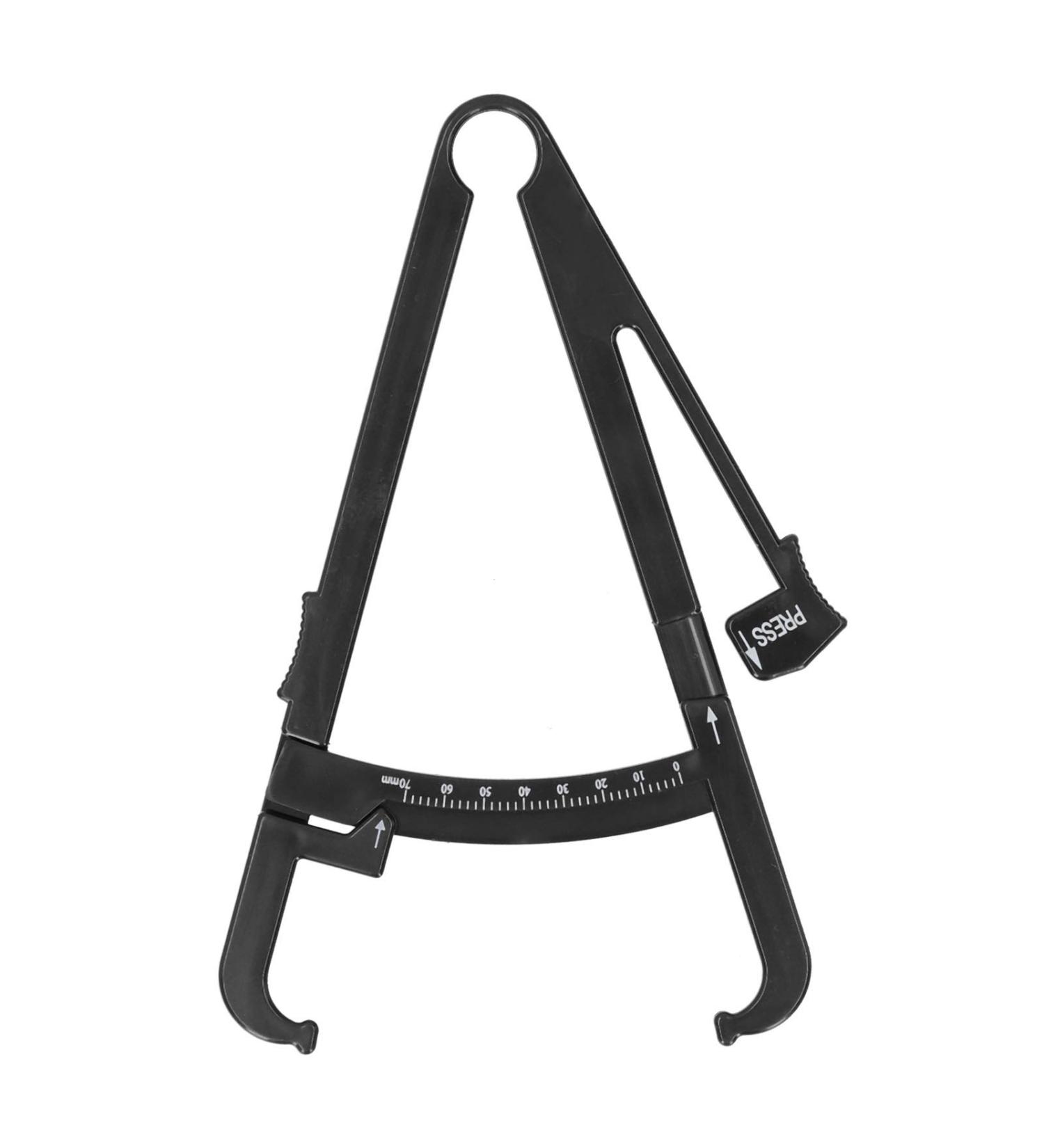 Body Fat Measuring Slide Caliper - Unisex Black Plastic Body Fat Tester for Accurate Measurements - Buy Online on GoSupps.com