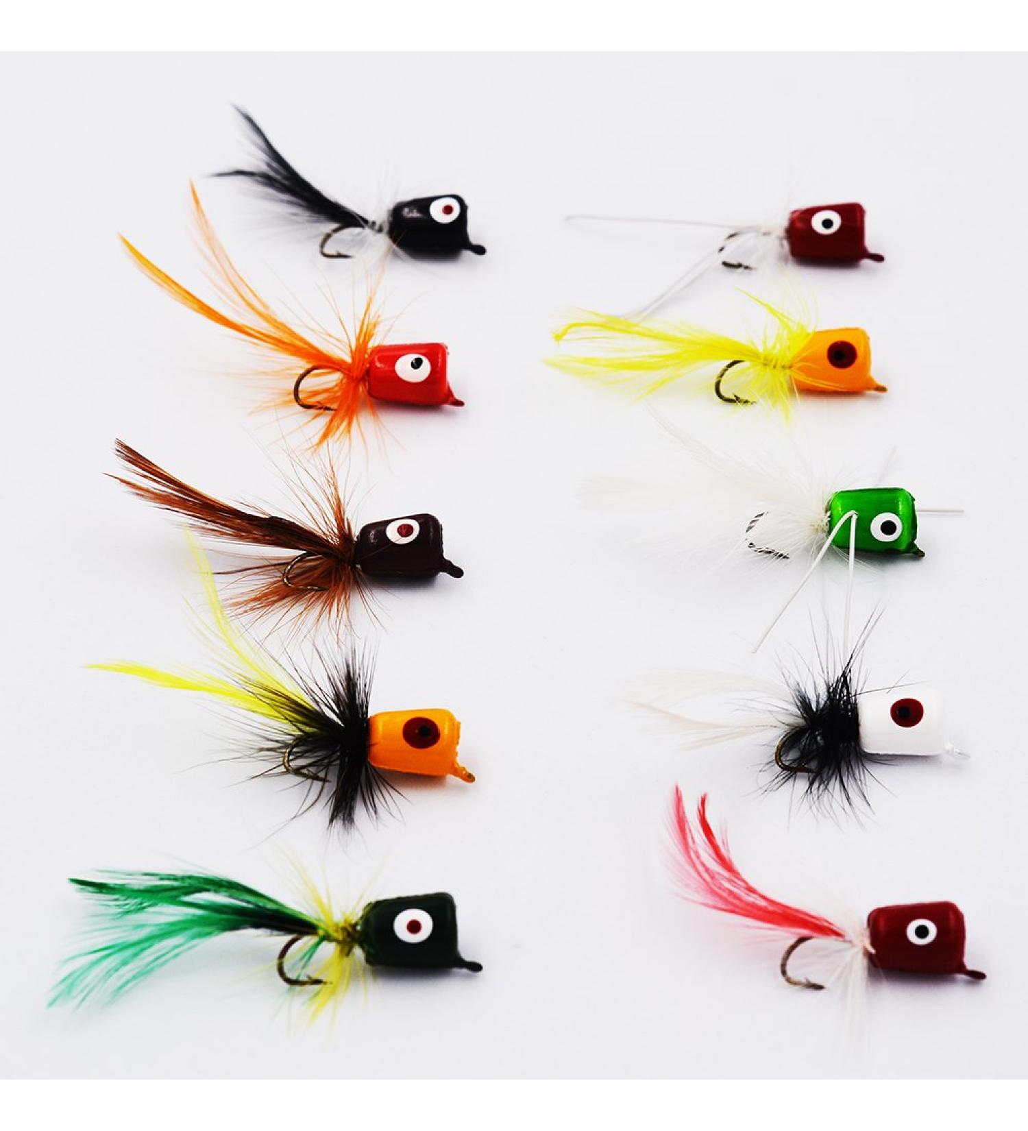 Flyafish Bass Popper Dry Fly Fishing Lure Kit Panfish Bait