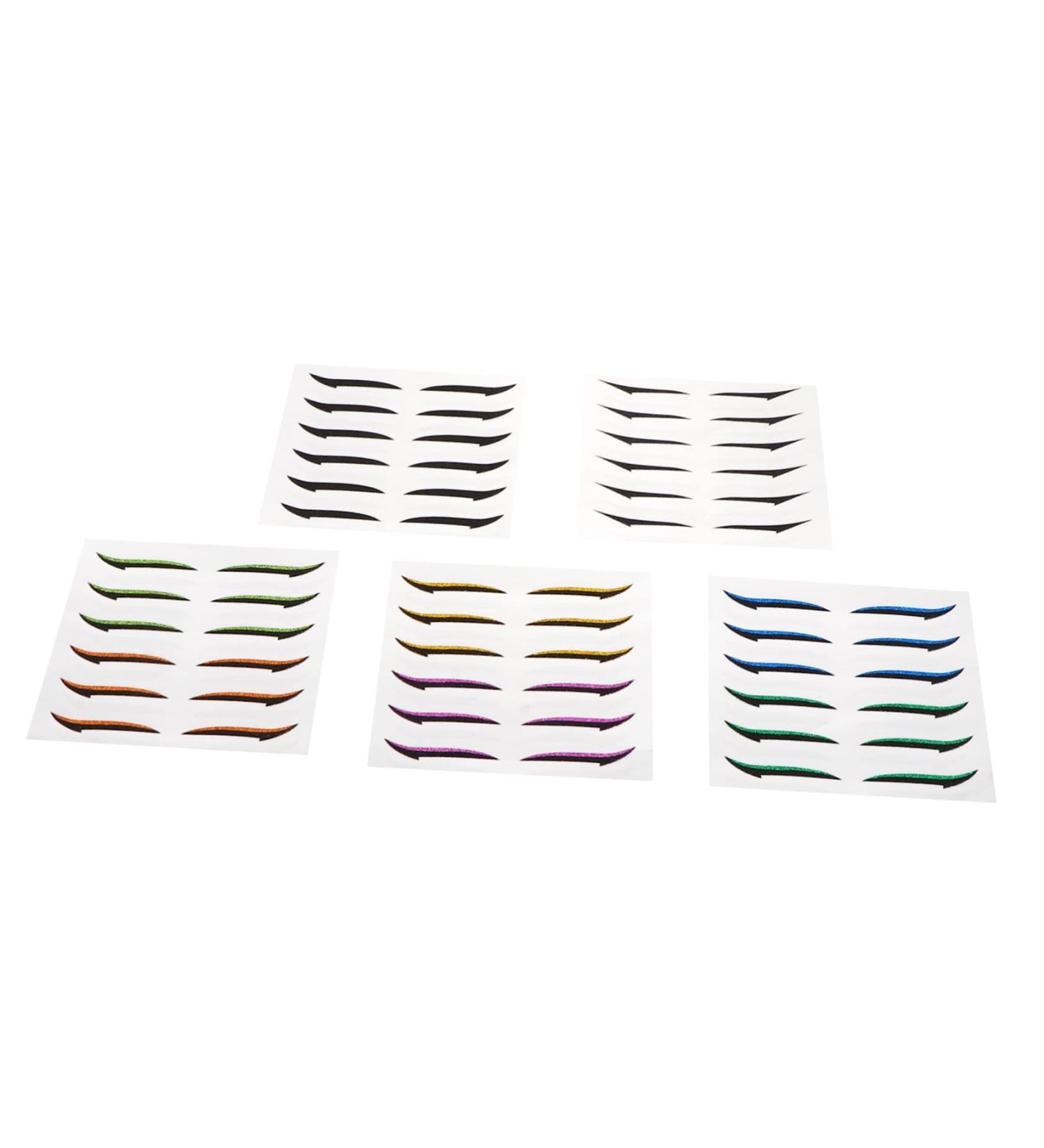 FRCOLOR 36 Pairs Glitter Eyeliner Eye Skin Sticker Double Eyelid Strips Eye Makeup Stickers Tool Miss Flash - Buy Online on GoSupps.com