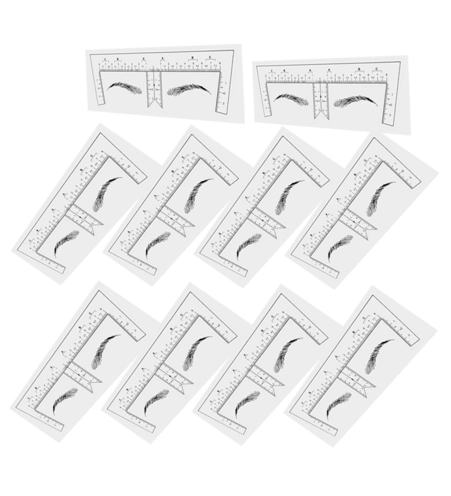 Didiseaon 100pcs Eyebrow Design Ruler Tool Eyebrow Makeup Stencil Brow Ruler Brow Template Guide Ruler Make up - Buy Online on GoSupps.com