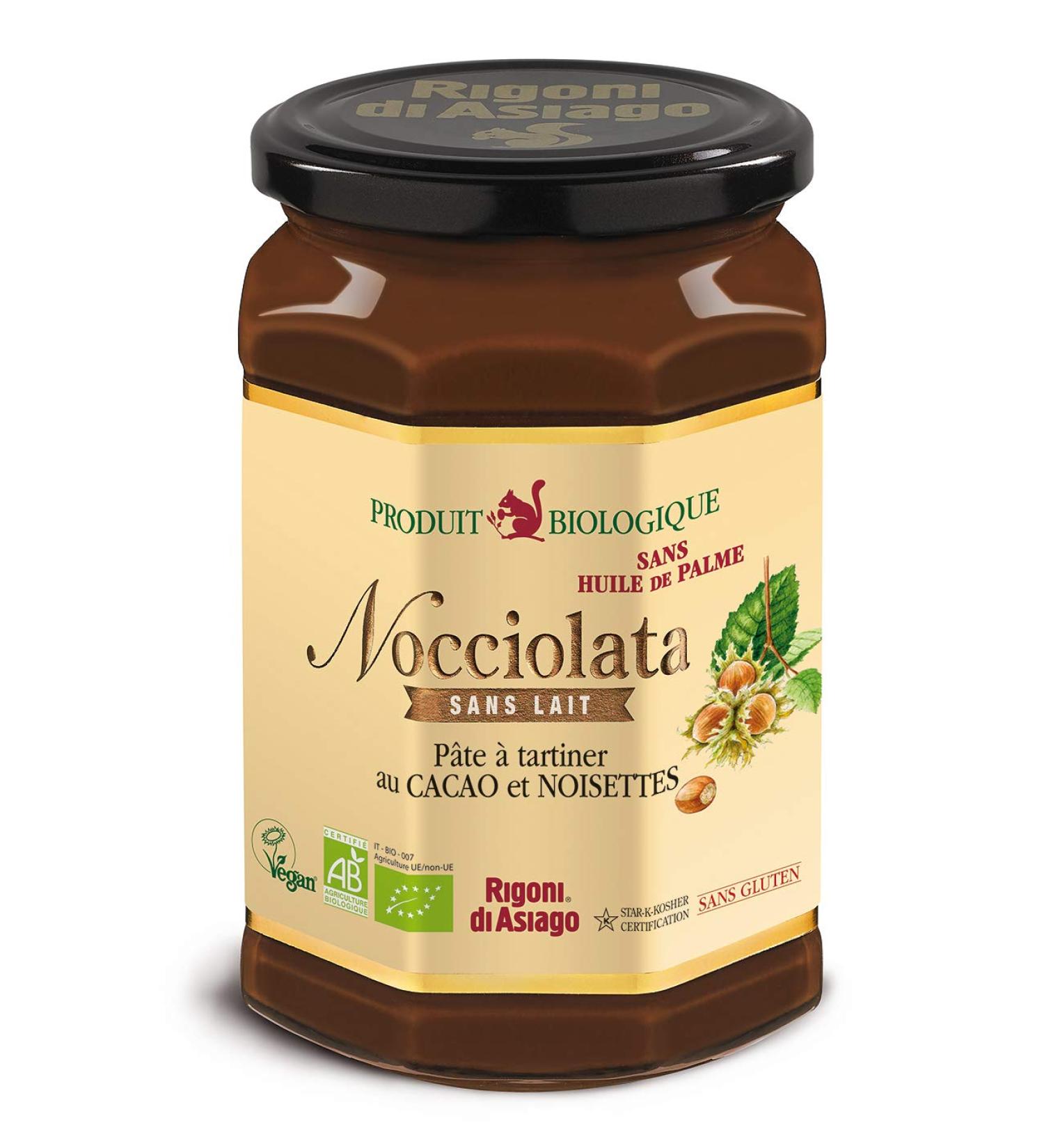 Nocciolata Cocoa and Hazelnut Spread without Milk and Palm Oil, Organic, 700g