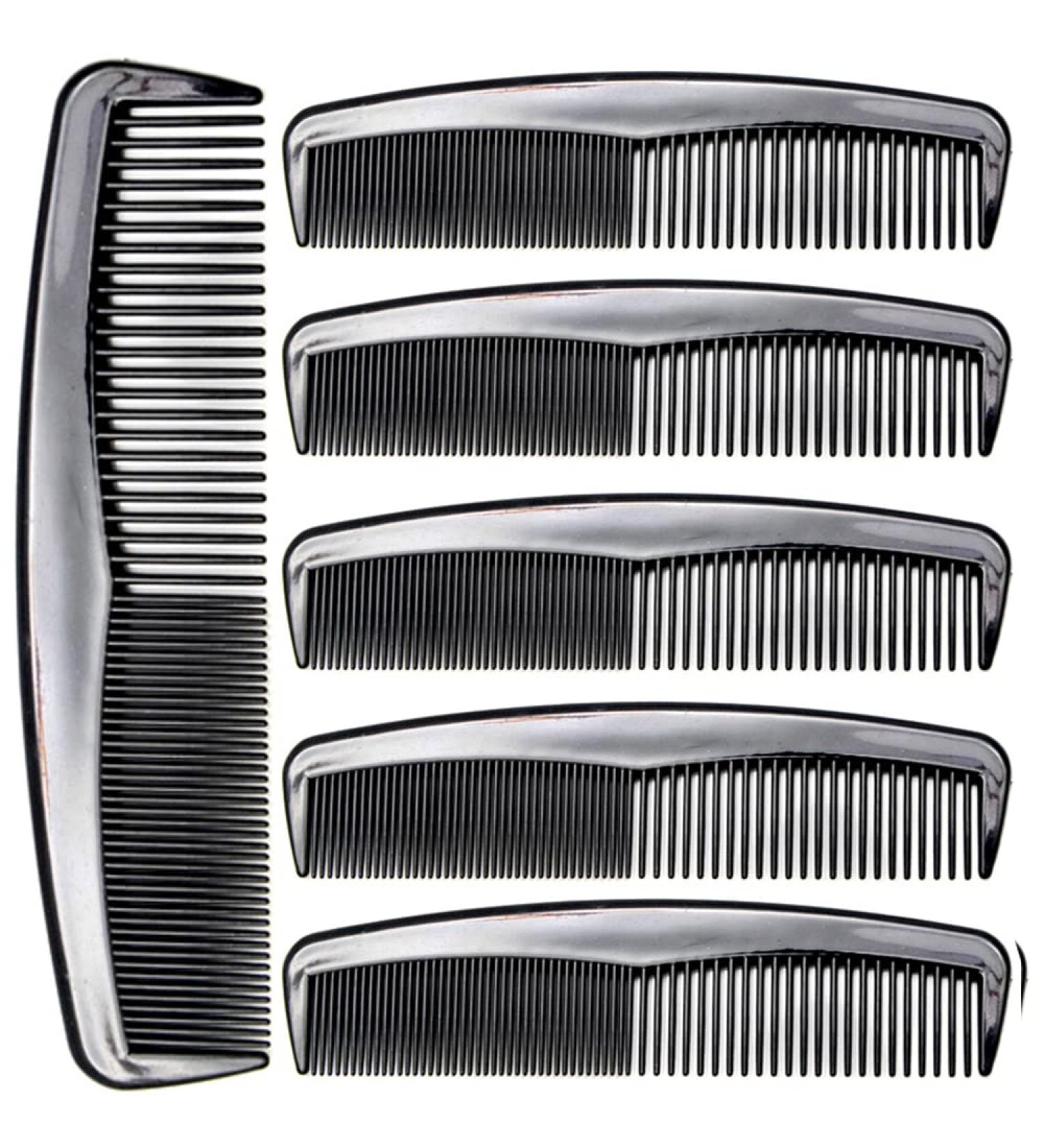 LUXXII (6 Pack) Men's Hair Beard Mustache Comb Set - 5 Pocket Combs for Sideburns - Buy Online on GoSupps.com