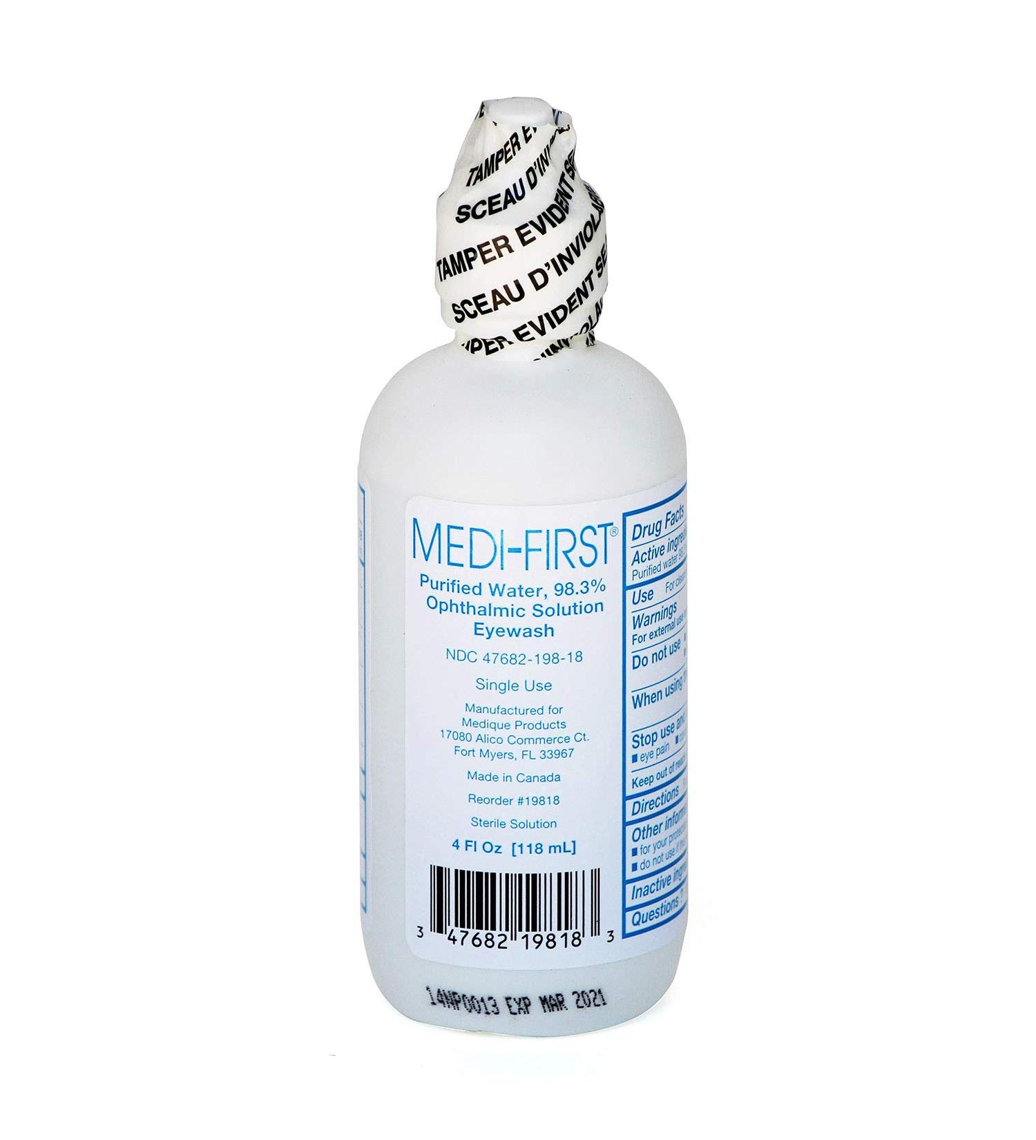 Medi-First Eyewash, Eye Rinse and Protection, First Aid Supplies, 4 Oz. 4 Ounces Eyewash