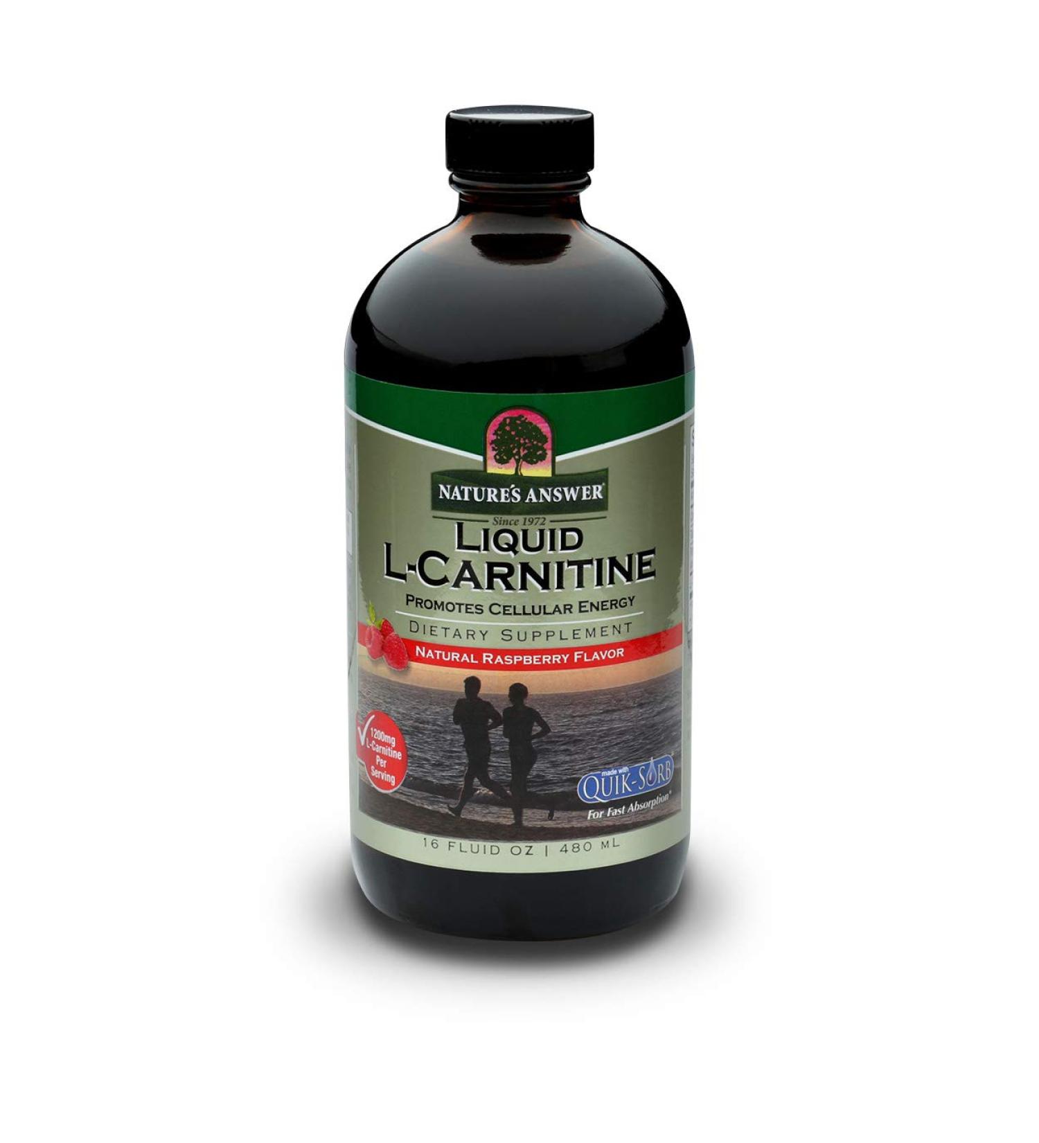 Nature's Answer Liquid L-Carnitine 1200 mg Raspberry Flavor - Cellular Energy Supplement 16 Fl Oz (Pack of 1) | Shop Internationally - Buy Online on GoSupps.com