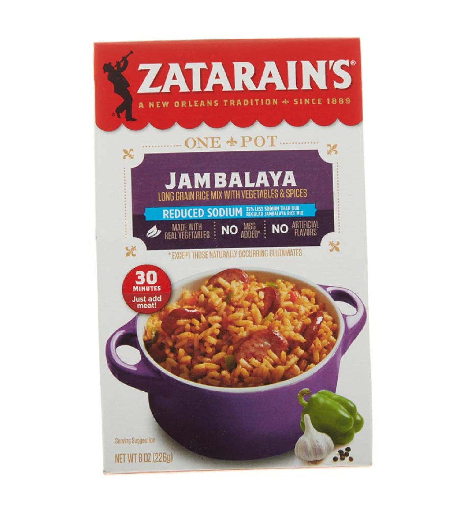 Zatarain's Reduced Sodium Jambalaya Mix - Authentic New Orleans Style, 8 oz - Buy Online on GoSupps.com