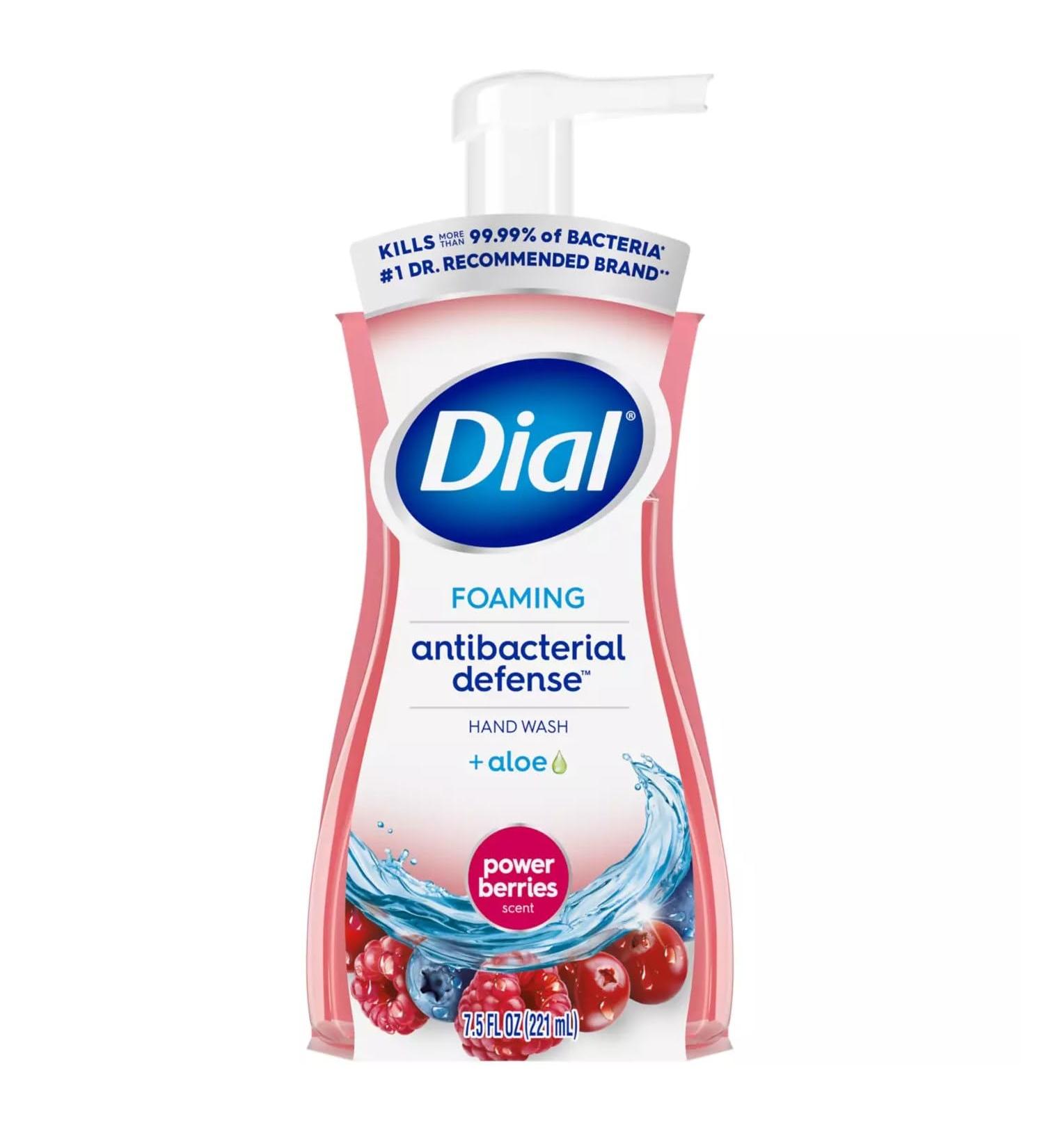 Dial Antibacterial Foaming Hand Wash - Power Berries 7.5 Oz Pump Bottle | Bulk 8/Carton - Shop Now - Buy Online on GoSupps.com