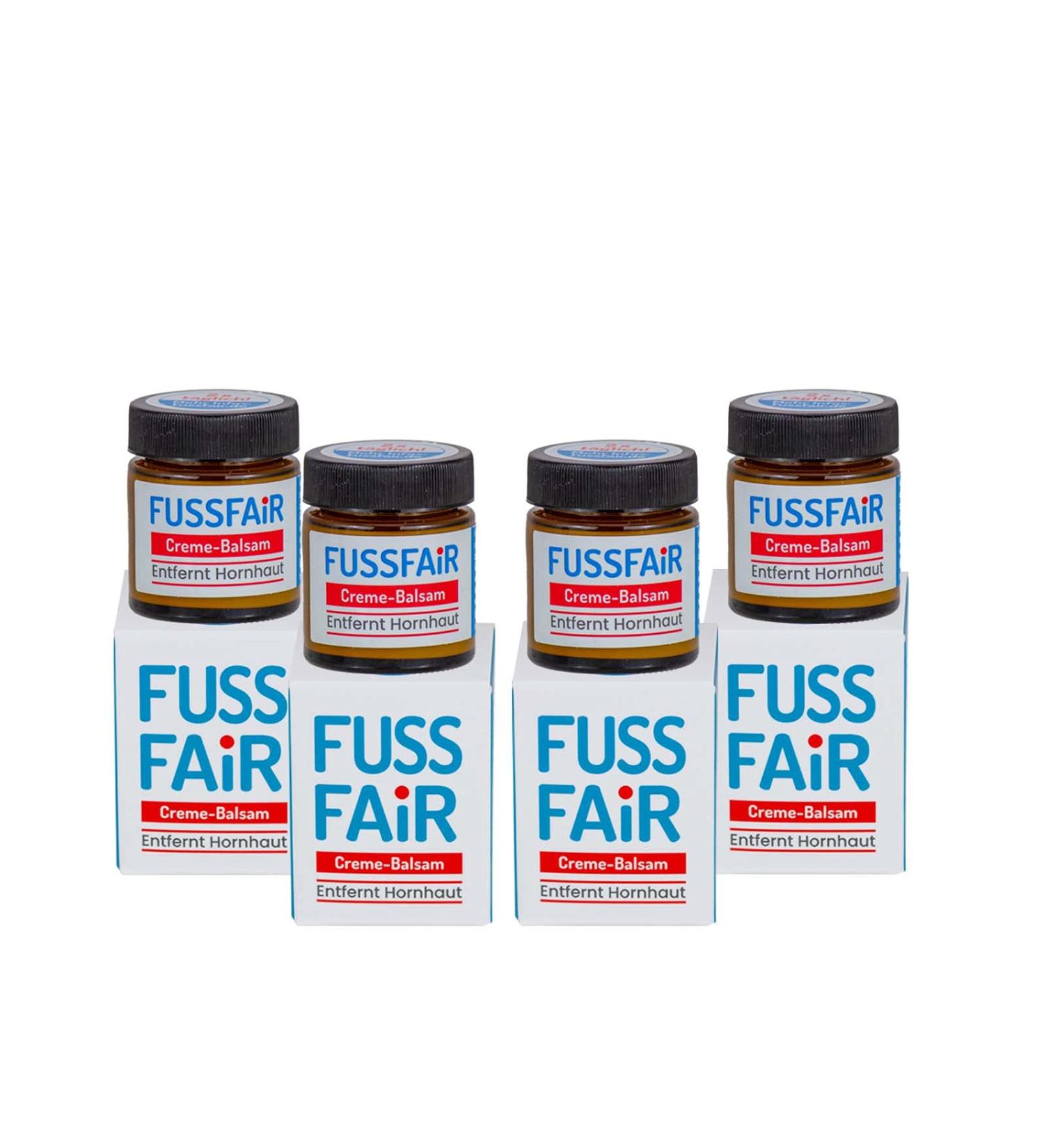 FUSSFAIR Callus Remover Balm Cream - Natural 4-Pack (120ml) for Effective Callus Removal - Shop Internationally - Buy Online on GoSupps.com