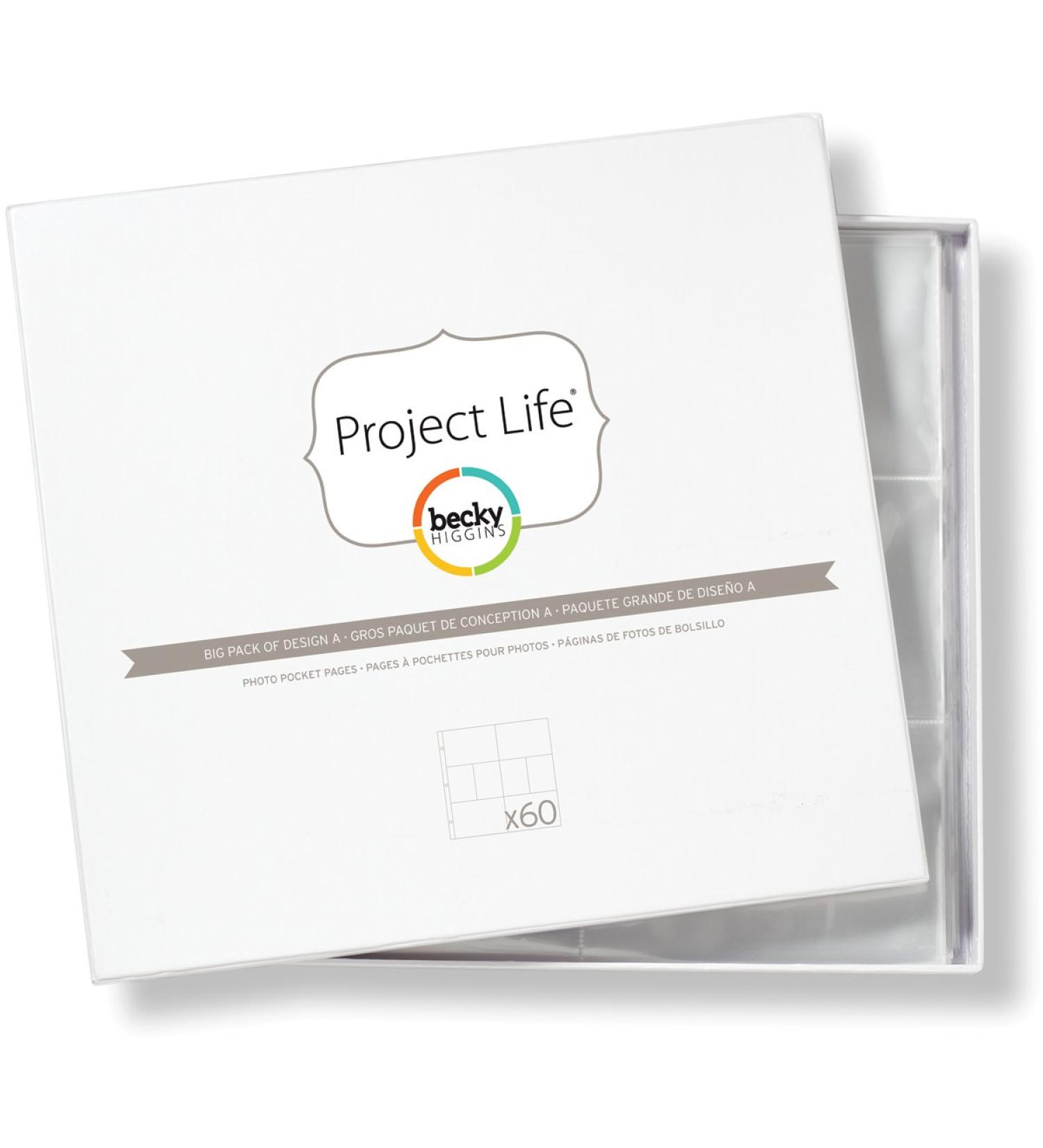 Becky Higgins Project Life Photo Pocket Page Protectors - Design A (60 Pack) - 12x12 inches - Ideal for Scrapbooking and Memory Keeping - Buy Online on GoSupps.com