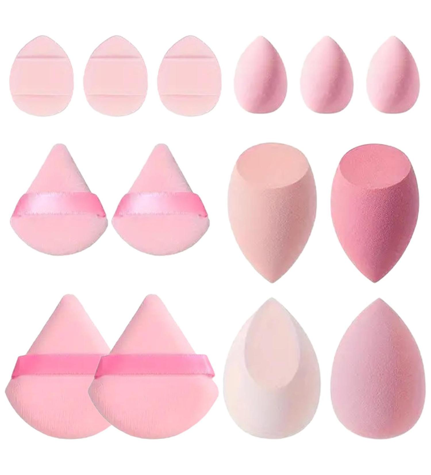 Beauty Sponges Blender | Makeup Sponge Set | Powder Puff Long Lasting Beauty Sponge Wet & Dry Use for Women Girlfriend Mother Wife Pink - Buy Online on GoSupps.com