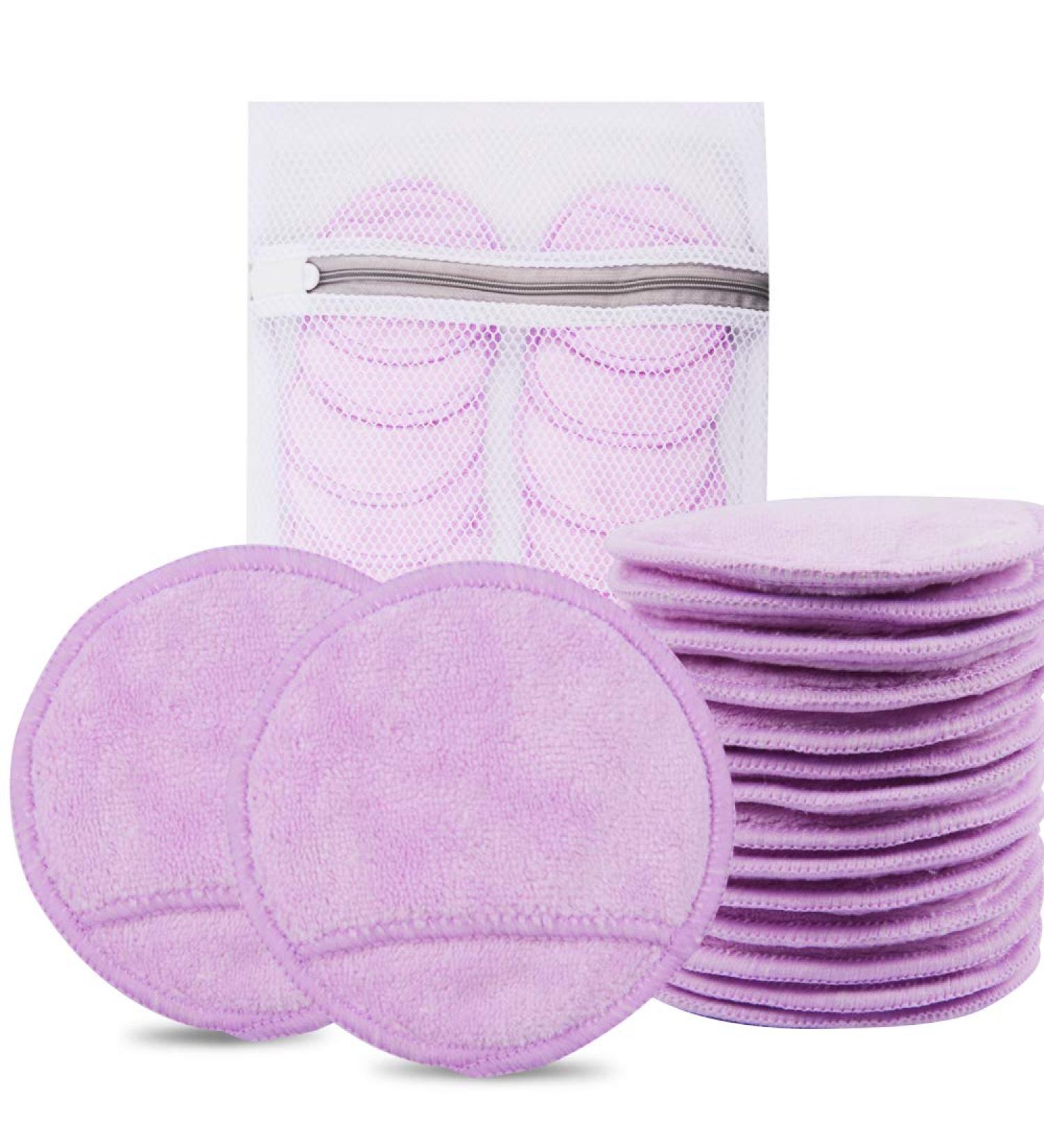 Kinhwa Smart Pads - 14 Reusable Microfiber Cotton Makeup Towels | Washable & Sustainable Facial Cleaning Pads - Perfect for Cleansing - 1 Pack (Purple) - Buy Online on GoSupps.com