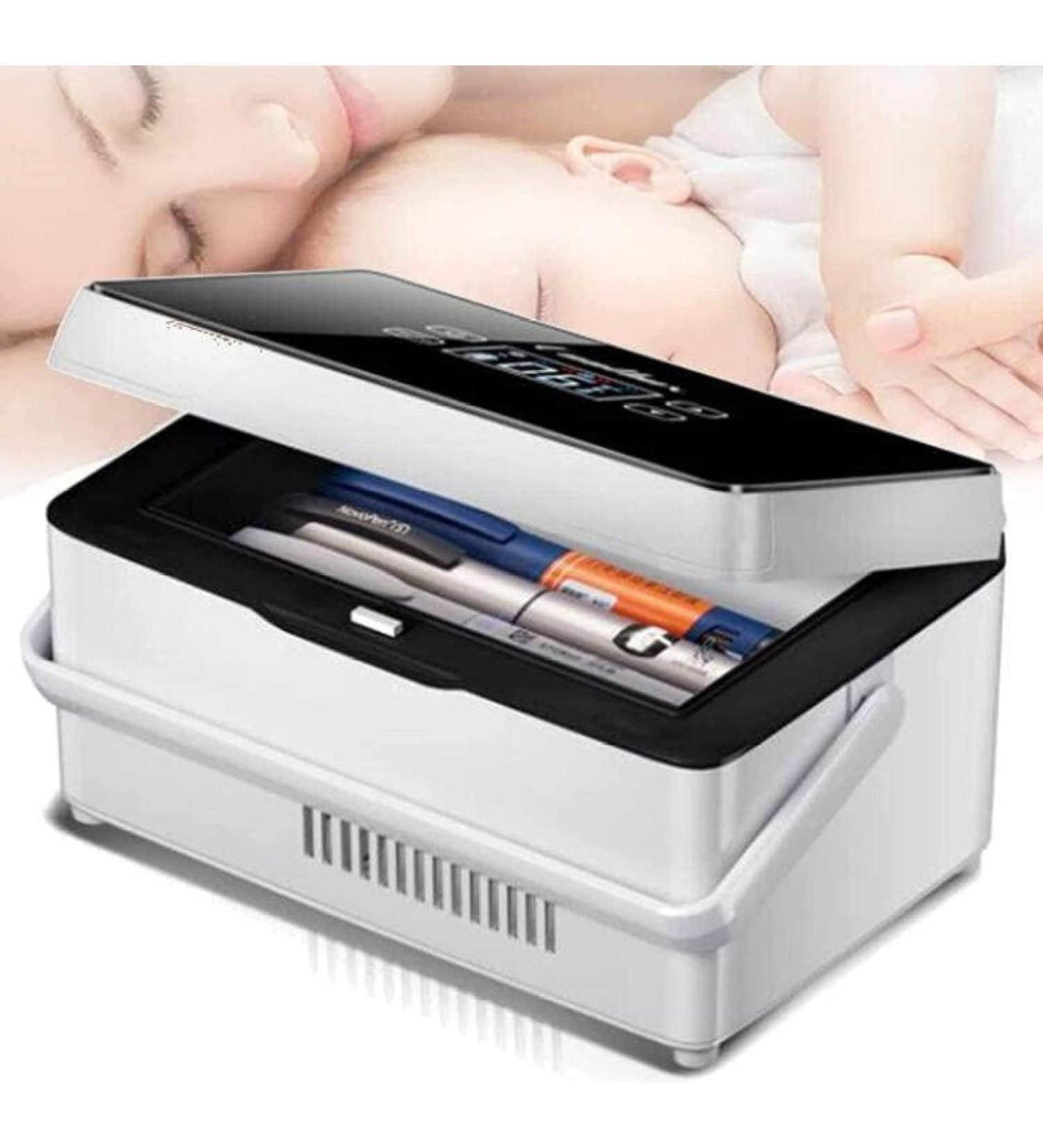 Insulin Cooler Portable Electric Portable Cooler Intelligent Mini Fridge with Large Refrigeration Space for Medical Cooler Bag for Travel Medication Refrigerator - Buy Online on GoSupps.com