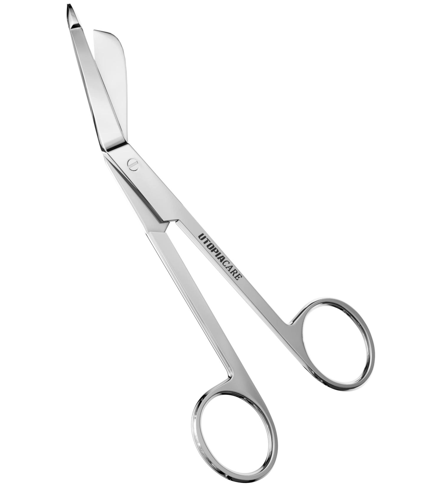 Utopia Care 5.5 Inch Stainless Steel Medical Scissors - EMT Trauma Shears for Nurses - Silver Bandage Scissors - Buy Online on GoSupps.com