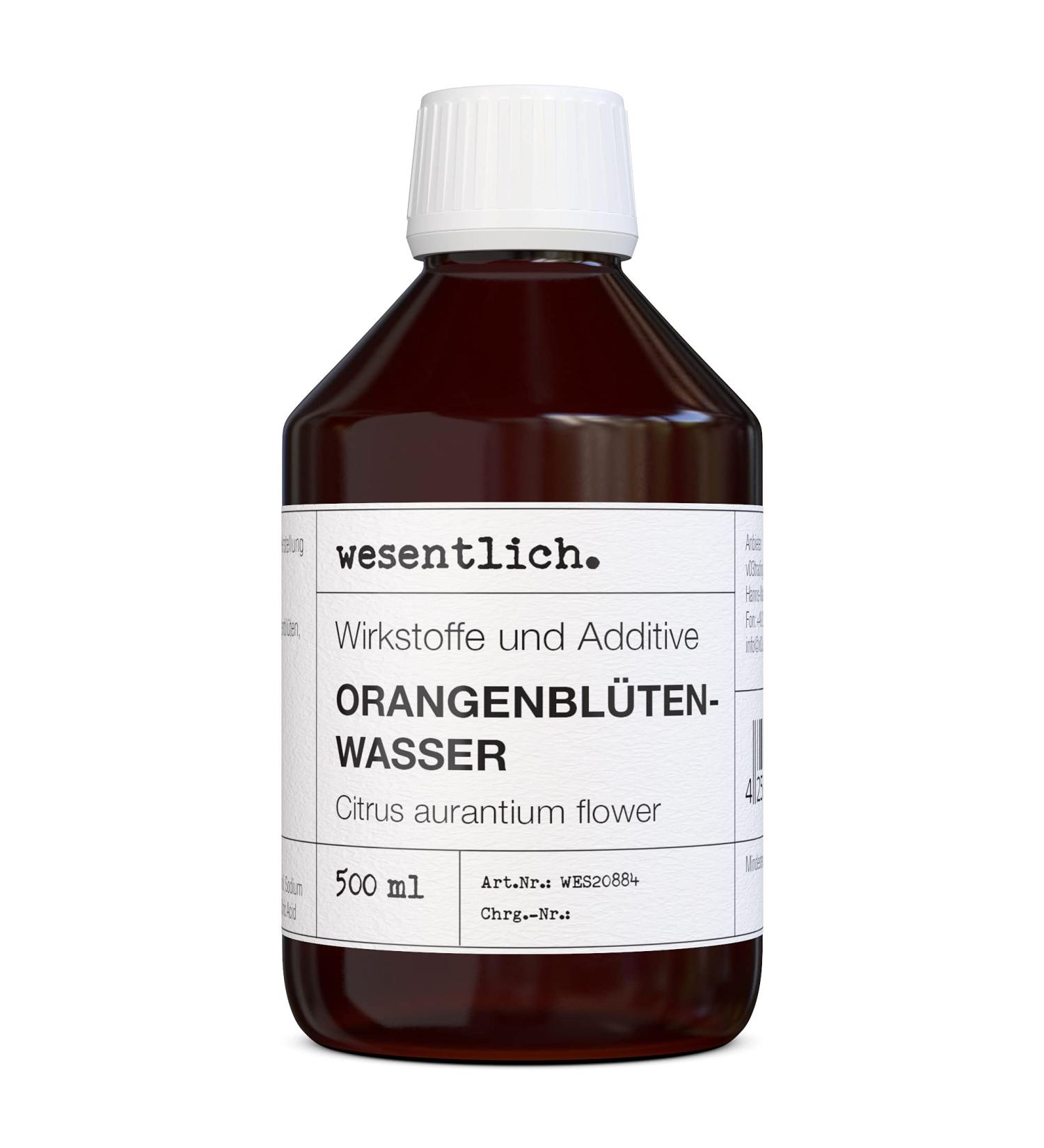  wesentlich. Orange blossom water 500 ml - For the manufacture of essential cosmetic products - Buy Online on GoSupps.com