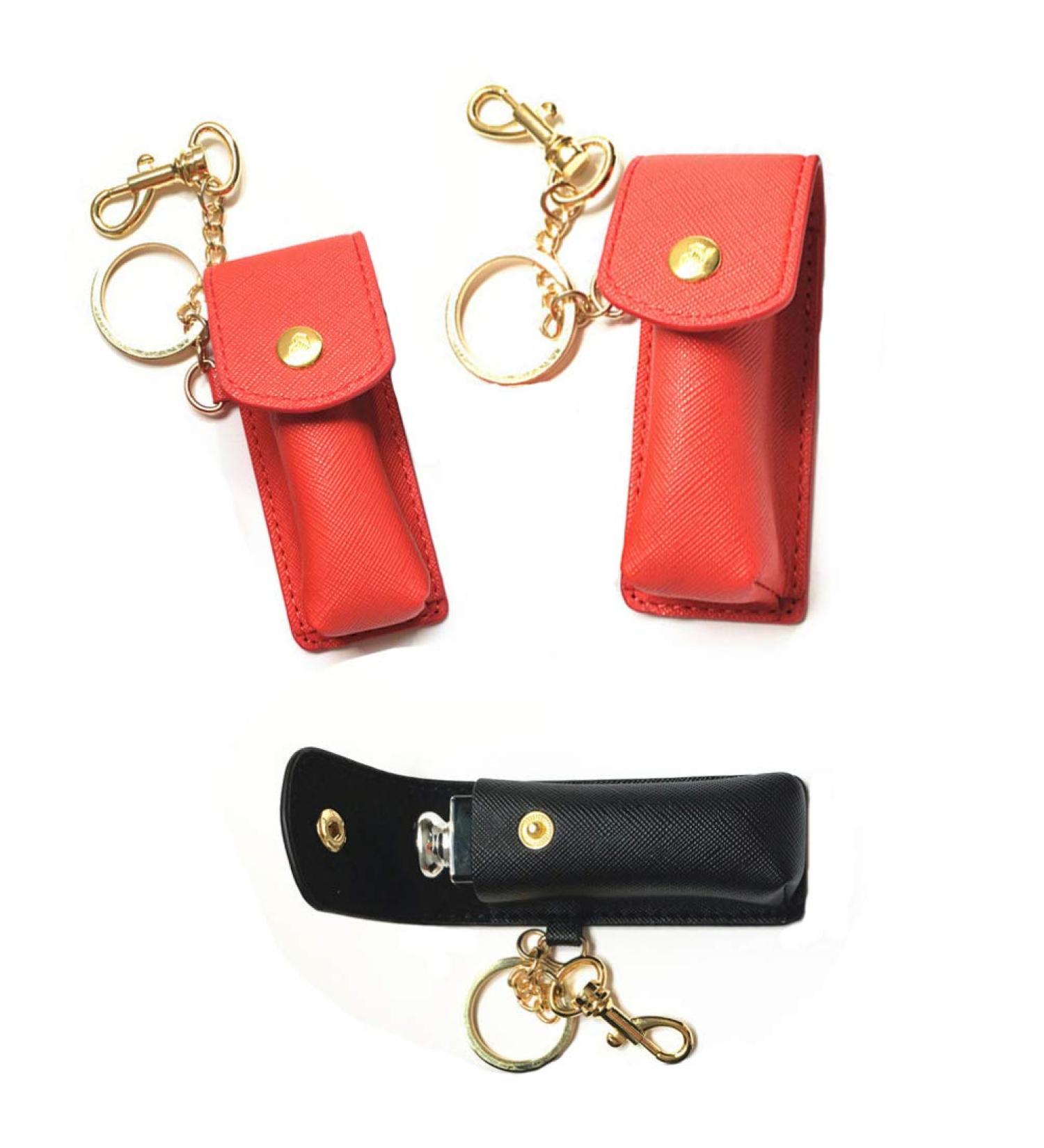 ARTIBETTER 2pcs Clip-On Sleeve Chapstick Key Chain Holder - Leather Lip Balm Pouch Storage Bags - Fashion Lipstick Case with Key Ring - Portable Gift for Women/Girls - Buy Online on GoSupps.com
