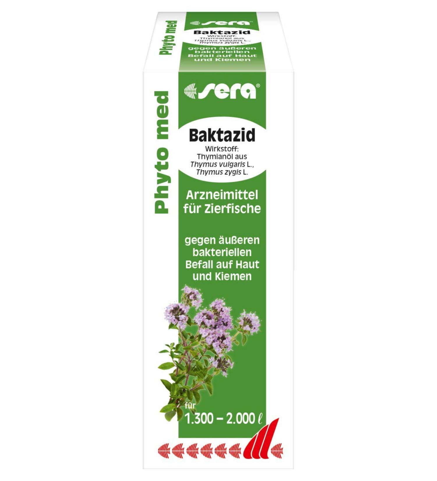 Sera Phyto Med Baktazid 100 ml - Herbal Medicine for Bacterial Skin & Gill Infestations | International Shipping Available - Buy Online on GoSupps.com