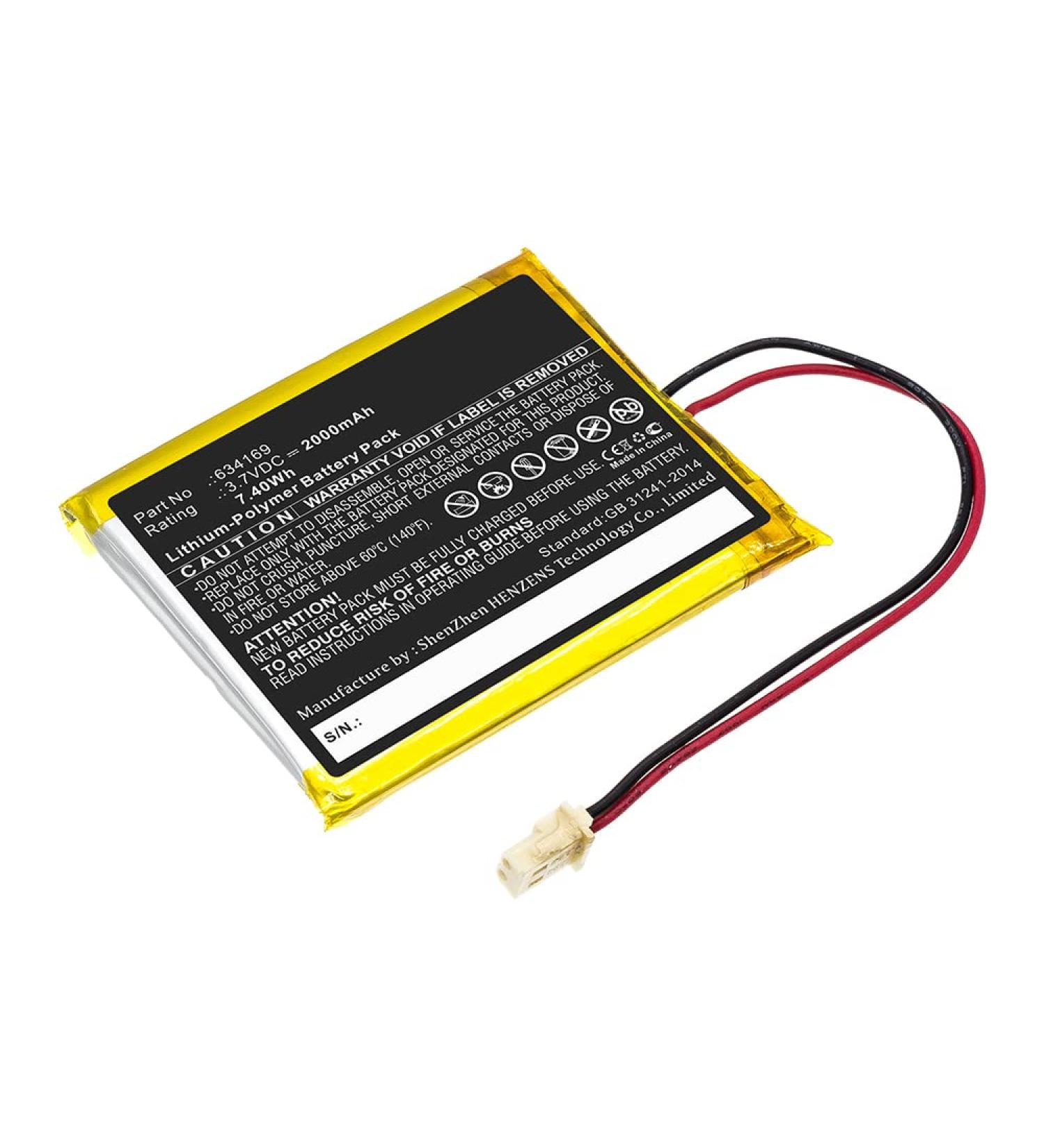 Buy Synergy Digital Emergency Lighting Battery for Uniden UDR744 - 3.7V 2000mAh Ultra High Capacity Replacement for Uniden 634169 - Buy Online on GoSupps.com