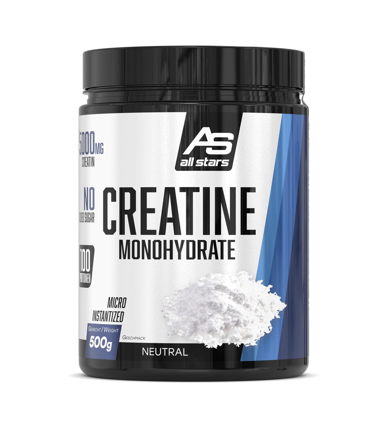 All Stars Creatine Monohydrate 500g - Pure Tasteless Creatine Powder | High-Quality Supplement with No Preservatives | 100% Creatine Monohydrate - Buy Online on GoSupps.com