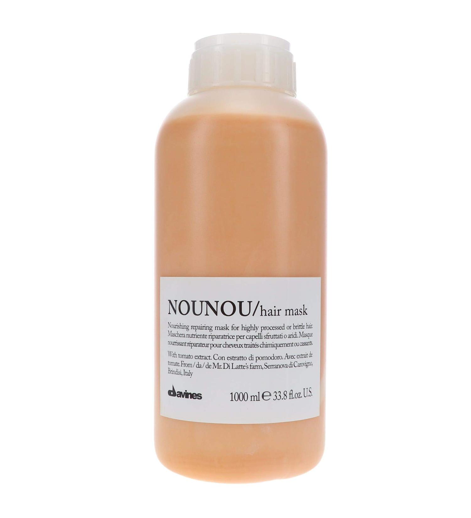 Davines Nounou Hair Mask 1000ml - Odourless Hydrating Treatment for All Hair Types - International Shipping Available - Buy Online on GoSupps.com