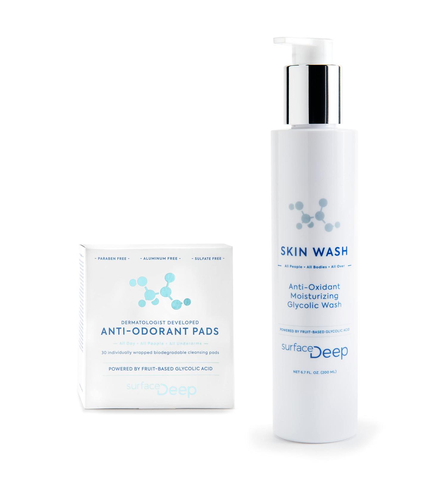 Surface Deep BETTER TOGETHER Anti-Odorant Pads and Skin Wash Bundle - Buy Online on GoSupps.com