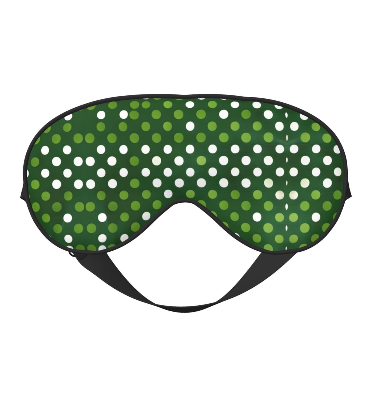 SSIMOO Green Polka Dots Eye Mask - Double-Sided Soft Light Blocking Enhances Sleep Quality - International Shipping - Buy Online on GoSupps.com