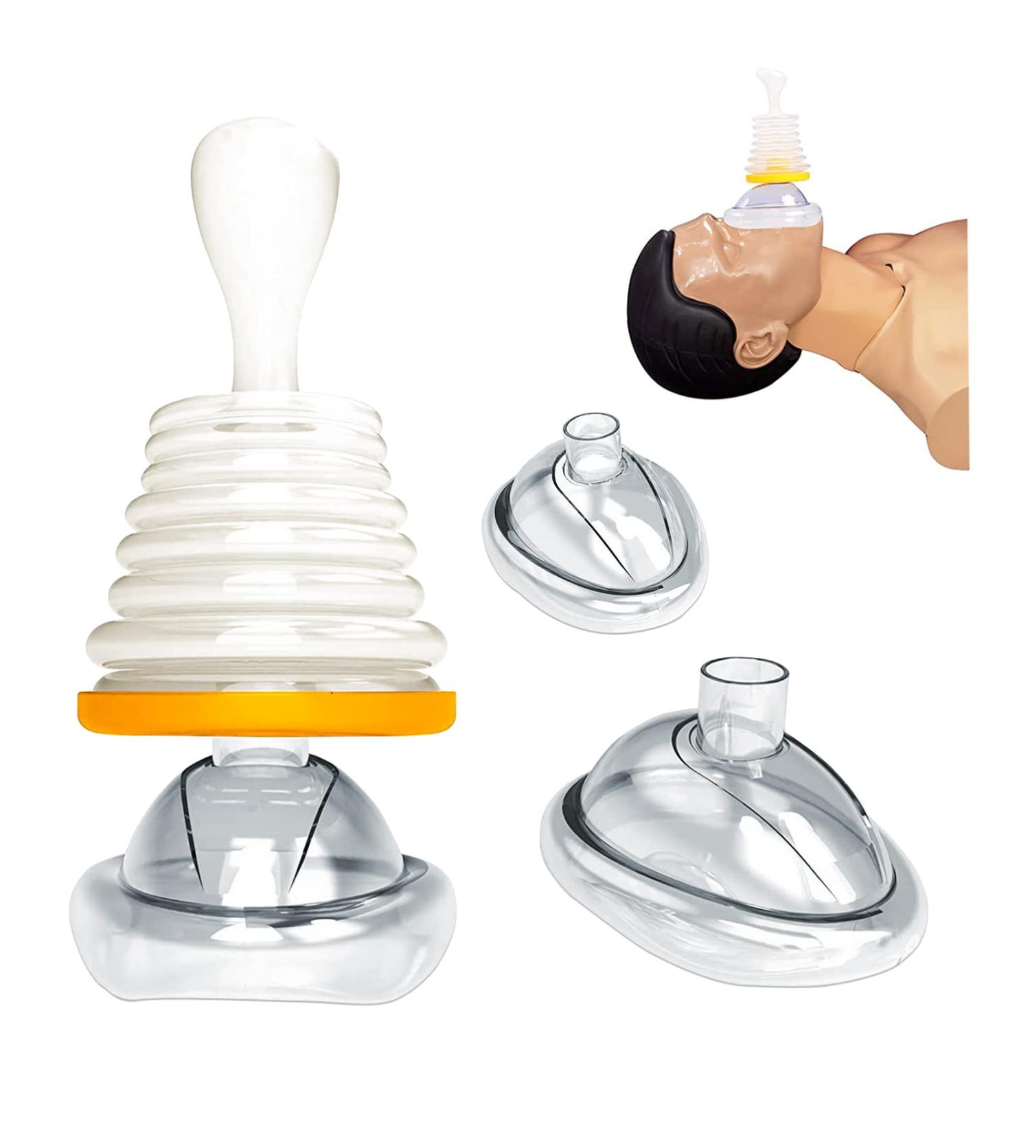OPPSELVE Choking Rescue Device - Portable First Aid Emergency Kit for Kids and Adults - Includes CPR Training and Anti-Choking Facial Cover - Yellow - Buy Online on GoSupps.com