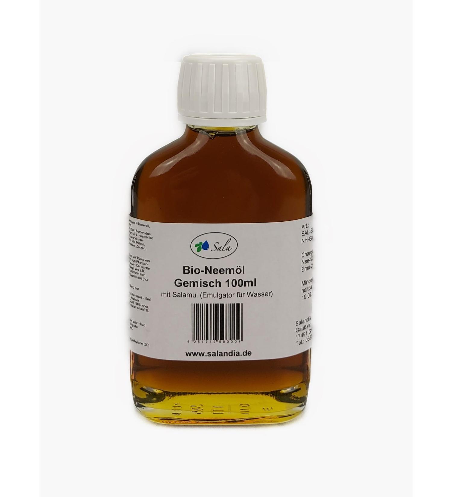 Sala Neem oil organic cold pressed with salamul (replaces Rimulgan) emulsifier 100ml NH glass - Buy Online on GoSupps.com