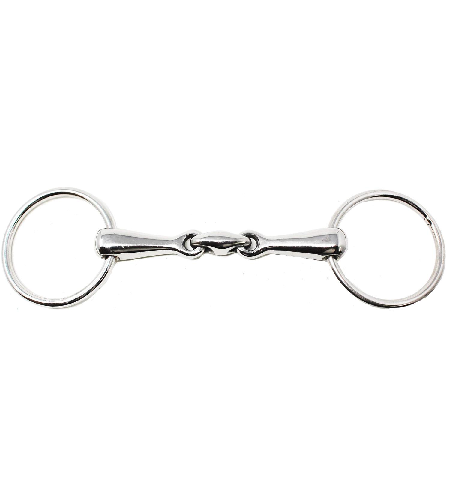 ProRider Anatomic Steel Loose Ring Dog Bone Snaffle Horse Bit 5 1/2 Mouth 35522C