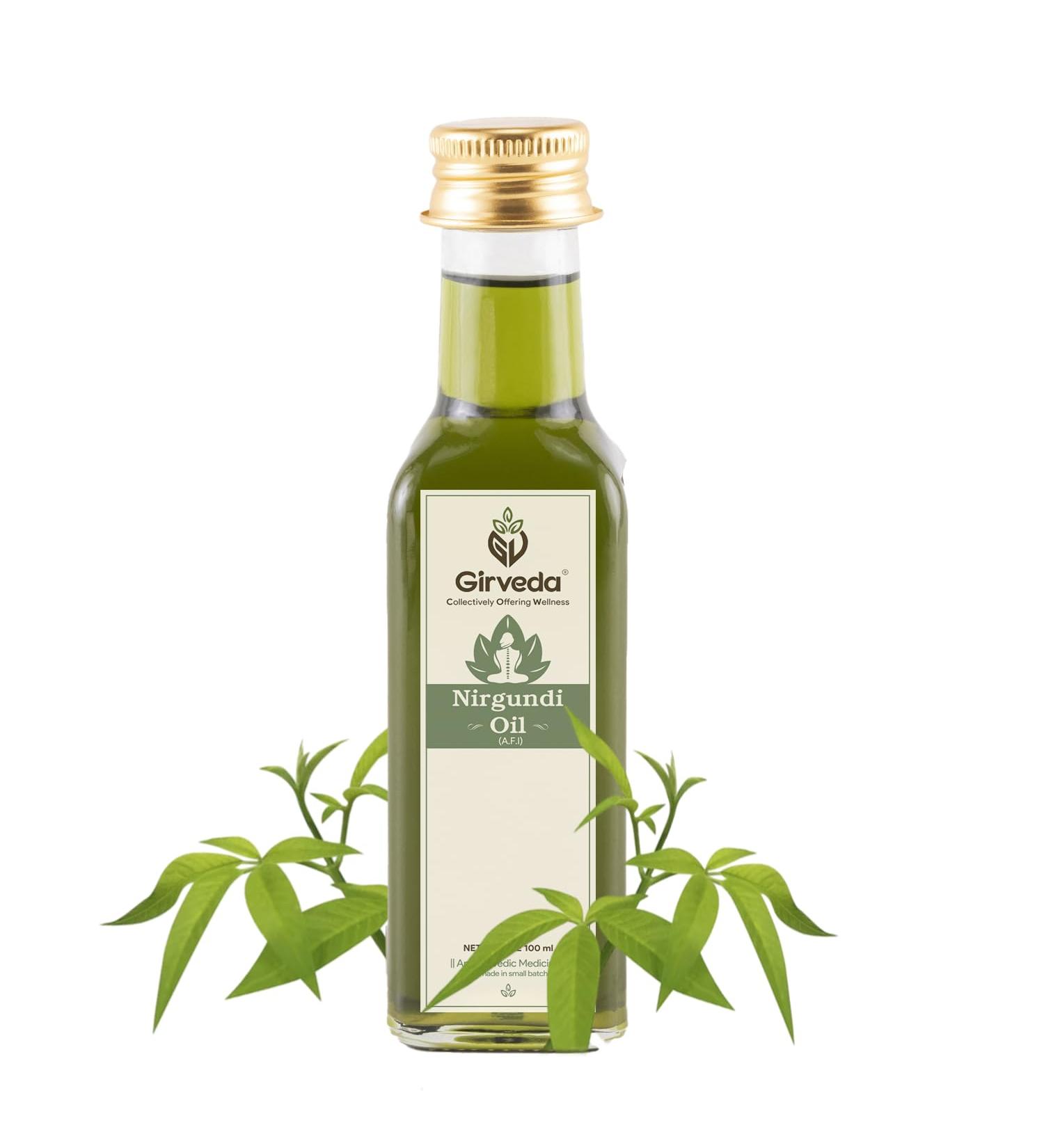 Nirgundi Oil (Vitex Negundo) - 3.38 FLOz | Pure Herbal Wellness | Soothing Natural Care | Traditional Ayurvedic Formula - International Shipping Available - Buy Online on GoSupps.com