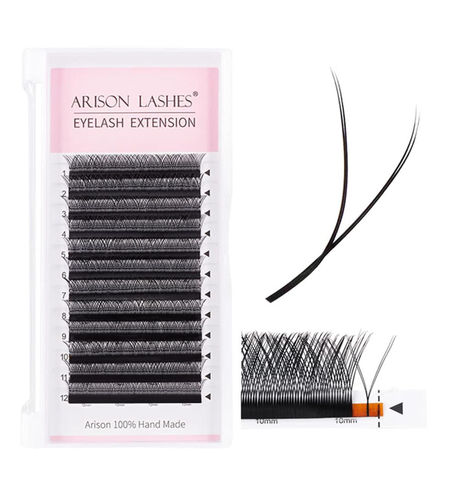 Yy Eyelash Extension D Curl 0.07 - 8mm Mixed Tray with Prefabricated Compartments | Premium Individual Lashes - Buy Online on GoSupps.com