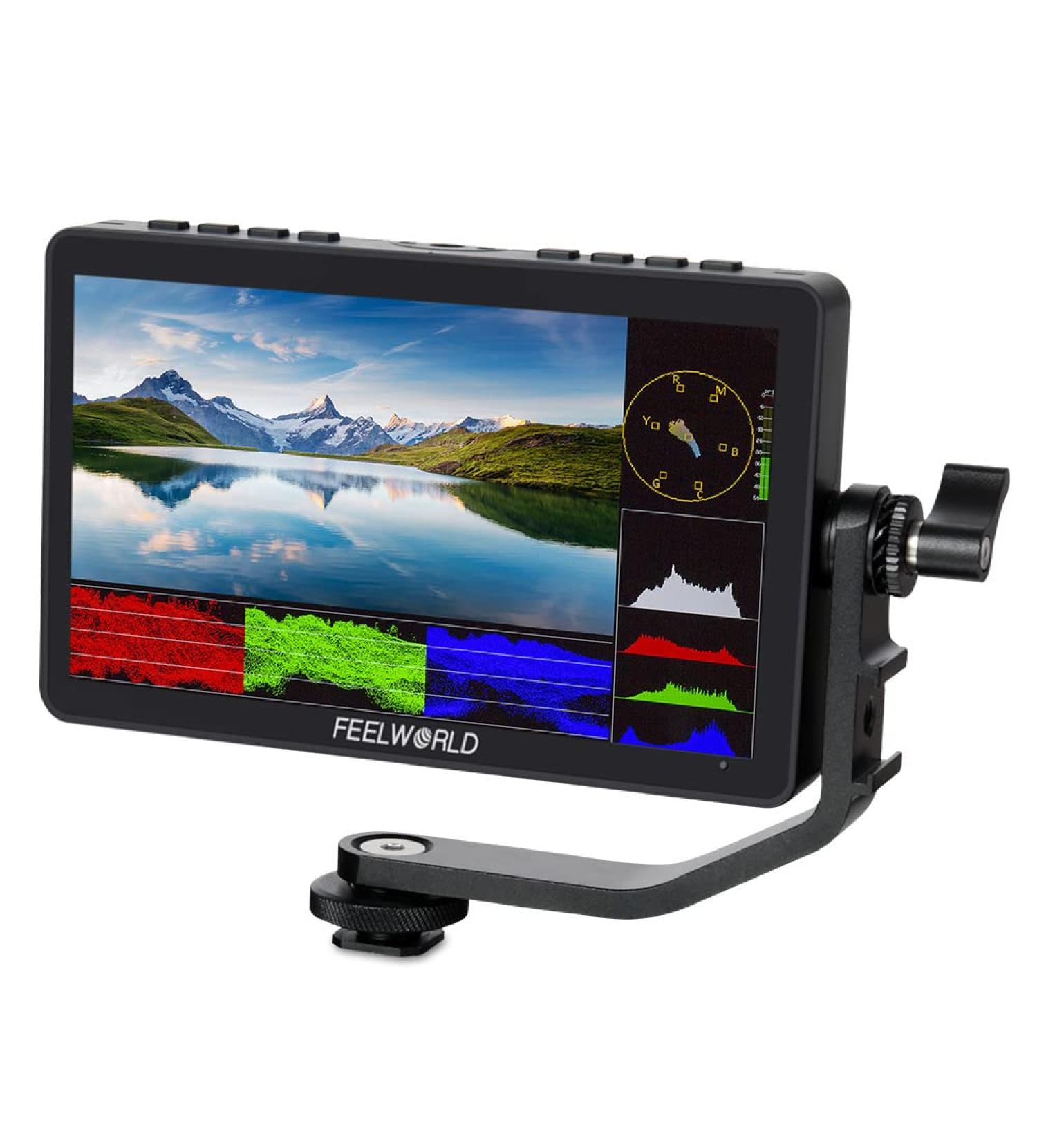 Feelworld F5 Pro V4 6 Touch Screen DSLR Camera Monitor - 3D LUT, F970 Kit, Wireless Transmission - IPS FHD 1920x1080, 4K HDMI, Tilt Arm - Buy Online on GoSupps.com