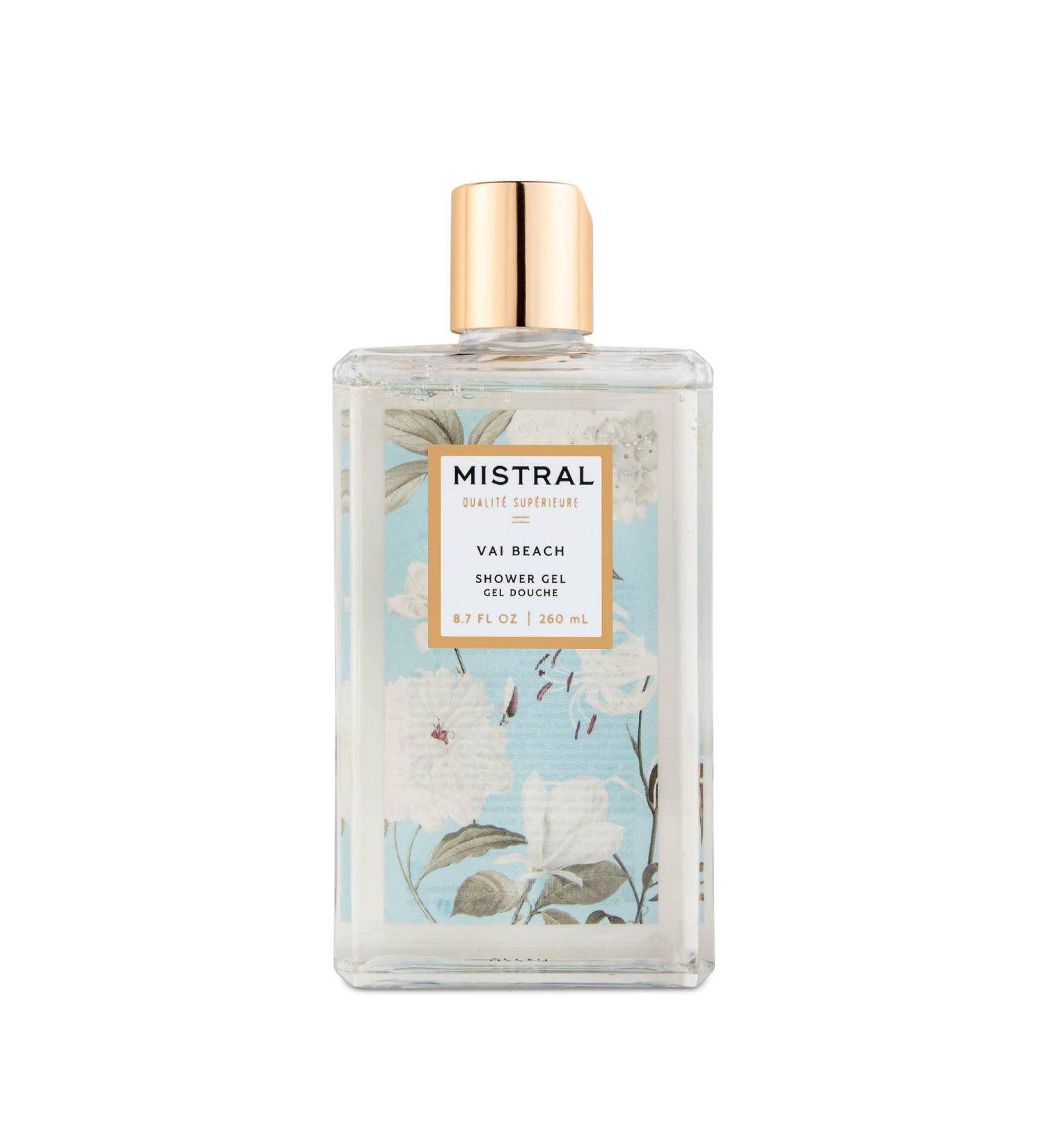 Mistral Vai Beach Luxury Shower Gel - Body Wash for Women Moisturizing Clean Body Wash with Aloe Vera Chamomile & Sweet Almond Oil | Paraben-Free Hydrating | Scented Shower Gel - 8.7 fl oz Vai Beach 8.7 Fl Oz (Pack of 1) - Buy Online on GoSupps.com