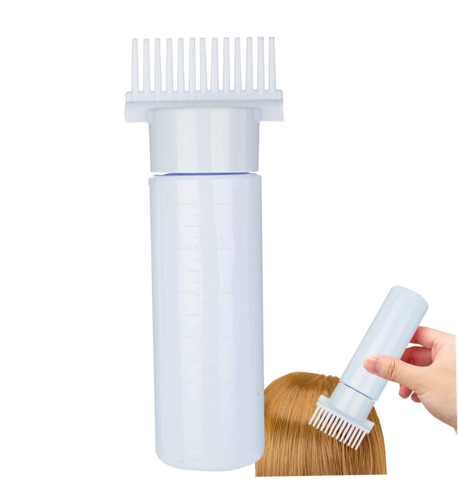 HEKARBAMILL Hair Oil Applicator Bottle 180ml Root Comb Applicator Bottle with Clear Scale and 13 Oil Outlets Portable Hair Dye Bottle for Hair Care and Styling Blue Applicator Bottles - Buy Online on GoSupps.com