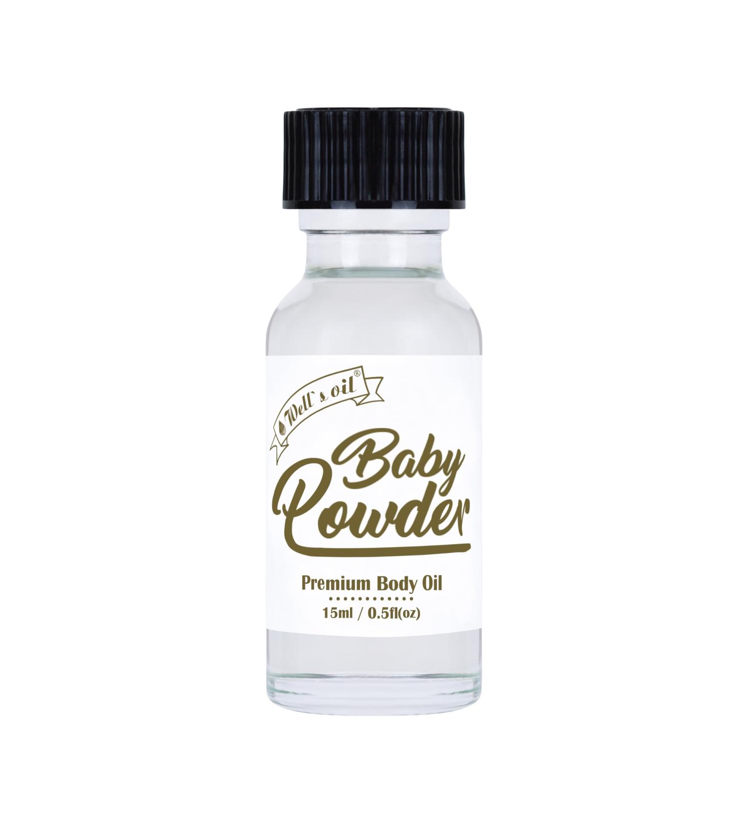 Well's Oil Perfume Oil - Baby Powder | Notes of Powdery Musk & Vanilla | Long-Lasting | Paraben-Free (0.5 Fl Oz / 15 ml) - Buy Online on GoSupps.com