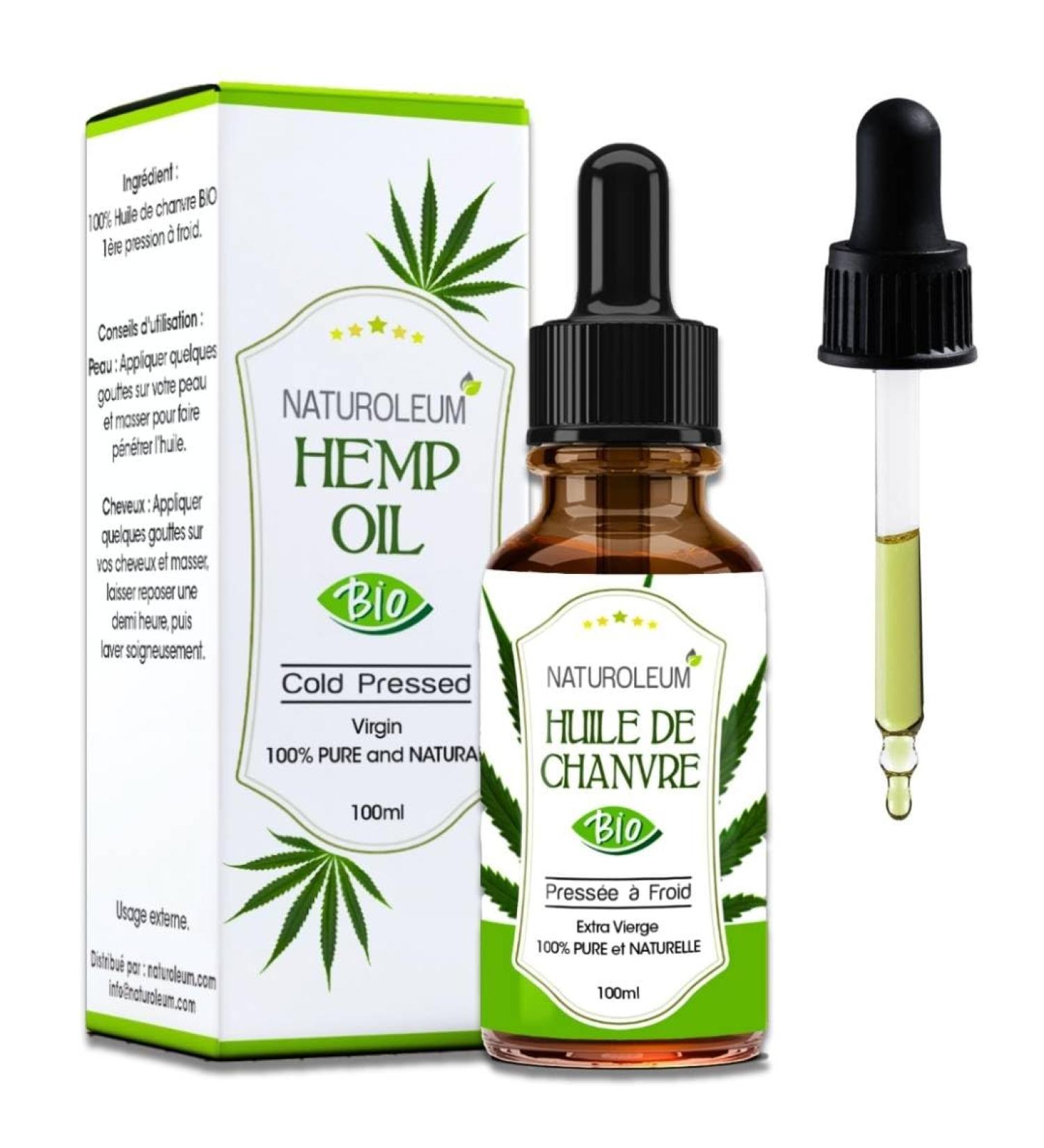 100% ORGANIC NATURAL HEMP OIL Cold Pressed Pure and Natural - Extra Virgin - Nourishing Care for Hair and Skin (100 ml) - Buy Online on GoSupps.com