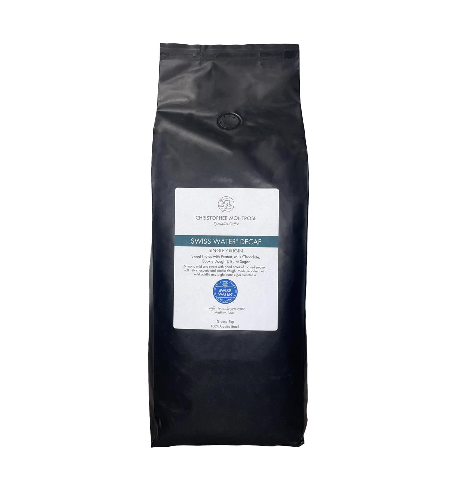 Swiss Water Ground Decaf Coffee | Single Origin Ground 1KG Pack 1 g (Pack of 1)