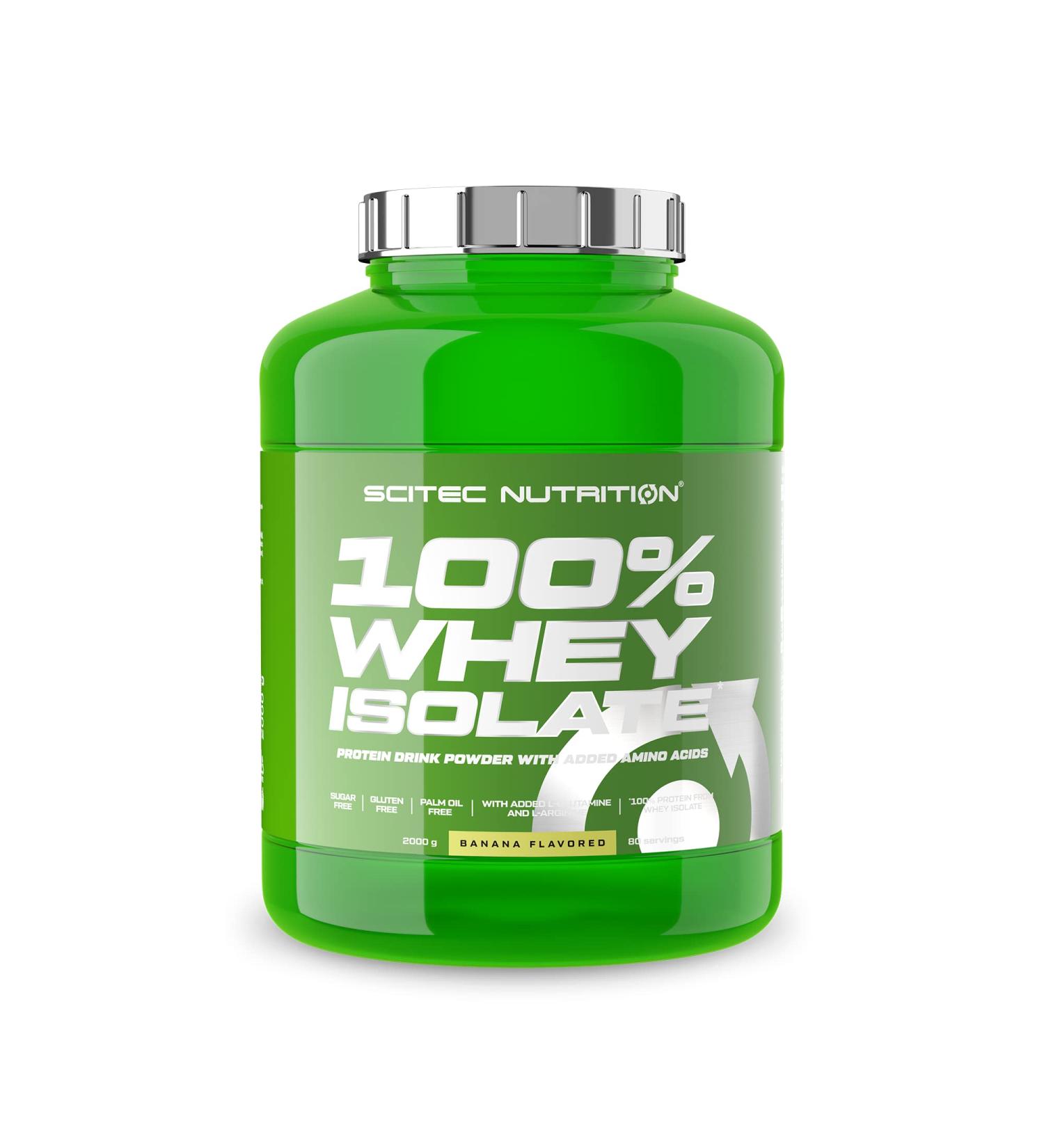 Scitec Nutrition Protein Whey Isolate - Banana Flavor 2000g (2kg) | Buy 100% Pure Whey Protein Online - International Shipping - Buy Online on GoSupps.com