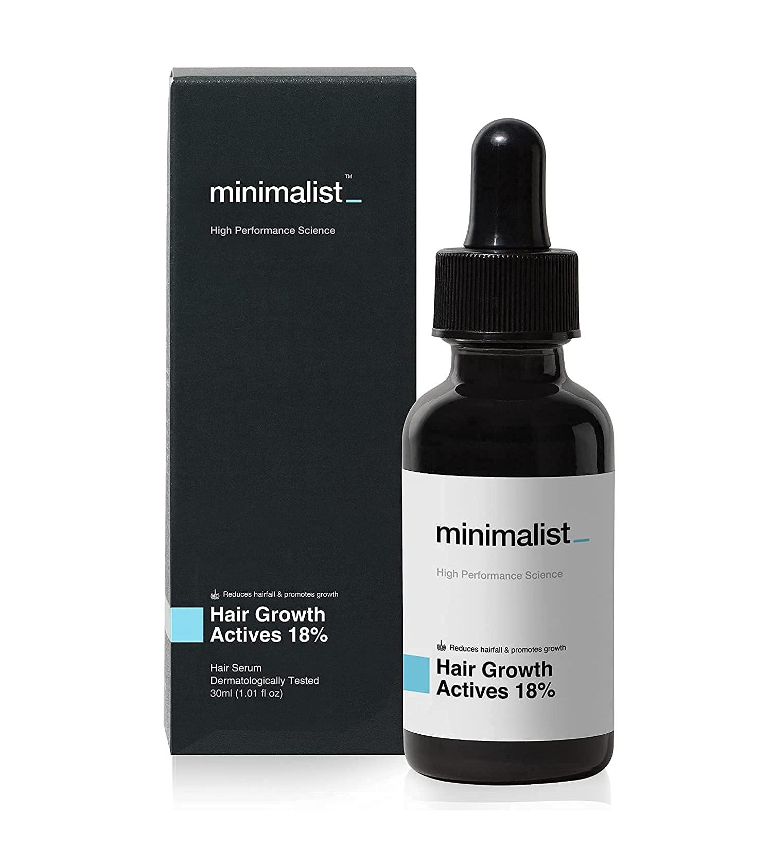 18% Hair Growth Serum with Procapil, Capixyl, Redensyl, Anagain & Baicapil | For Men & Women | Hair Fall Control & Growth | 30ml (Buy 1 Get 2 Free) - Buy Online on GoSupps.com