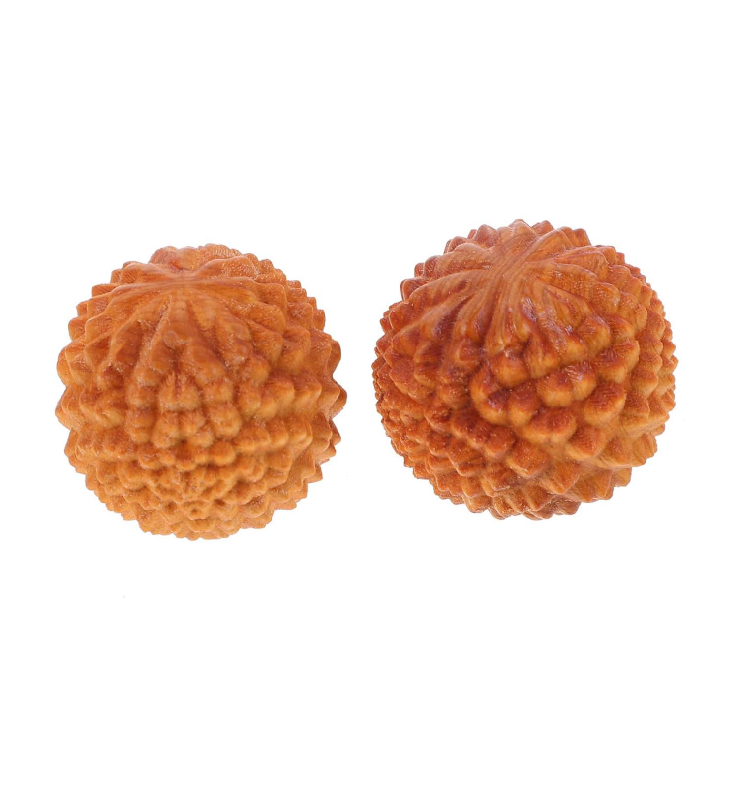 Homsfou 2-Pack Massage Balls | Acupressure & Hand Therapy | Yoga Tool for Fascia Release & Pain Relief | Durable Wood Design - Buy Online on GoSupps.com
