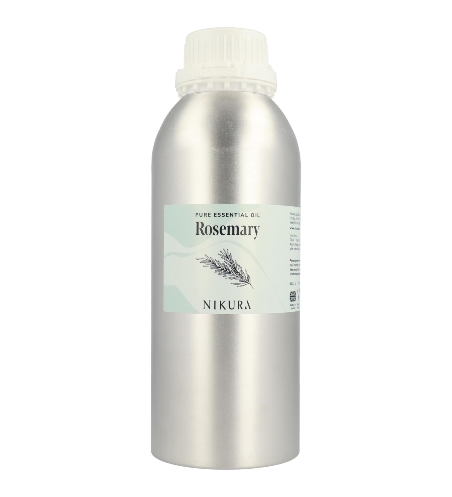 Nikura Rosemary Essential Oil - 1 kg | Perfect for Candle & Soap Making, Aromatherapy, Hair Growth | 100% Pure Natural Oil | Vegan & UK Made - Buy Online on GoSupps.com