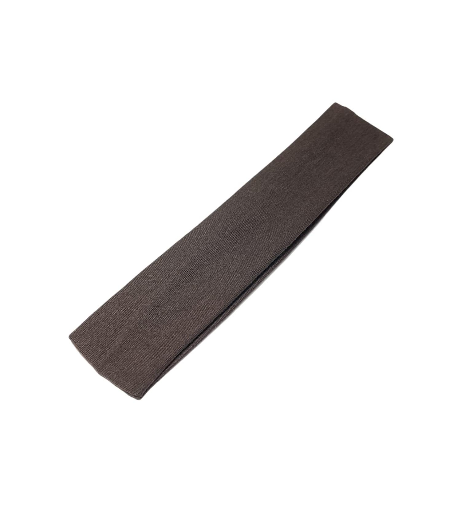 WESTEND CHOICE 5cm Wide Headbands Plain Stretchy Kylie Head Band Bandeau Unisex Headbands for Women & men Soft Hair Band Gym Exercise Yoga Headband (Dark brown)