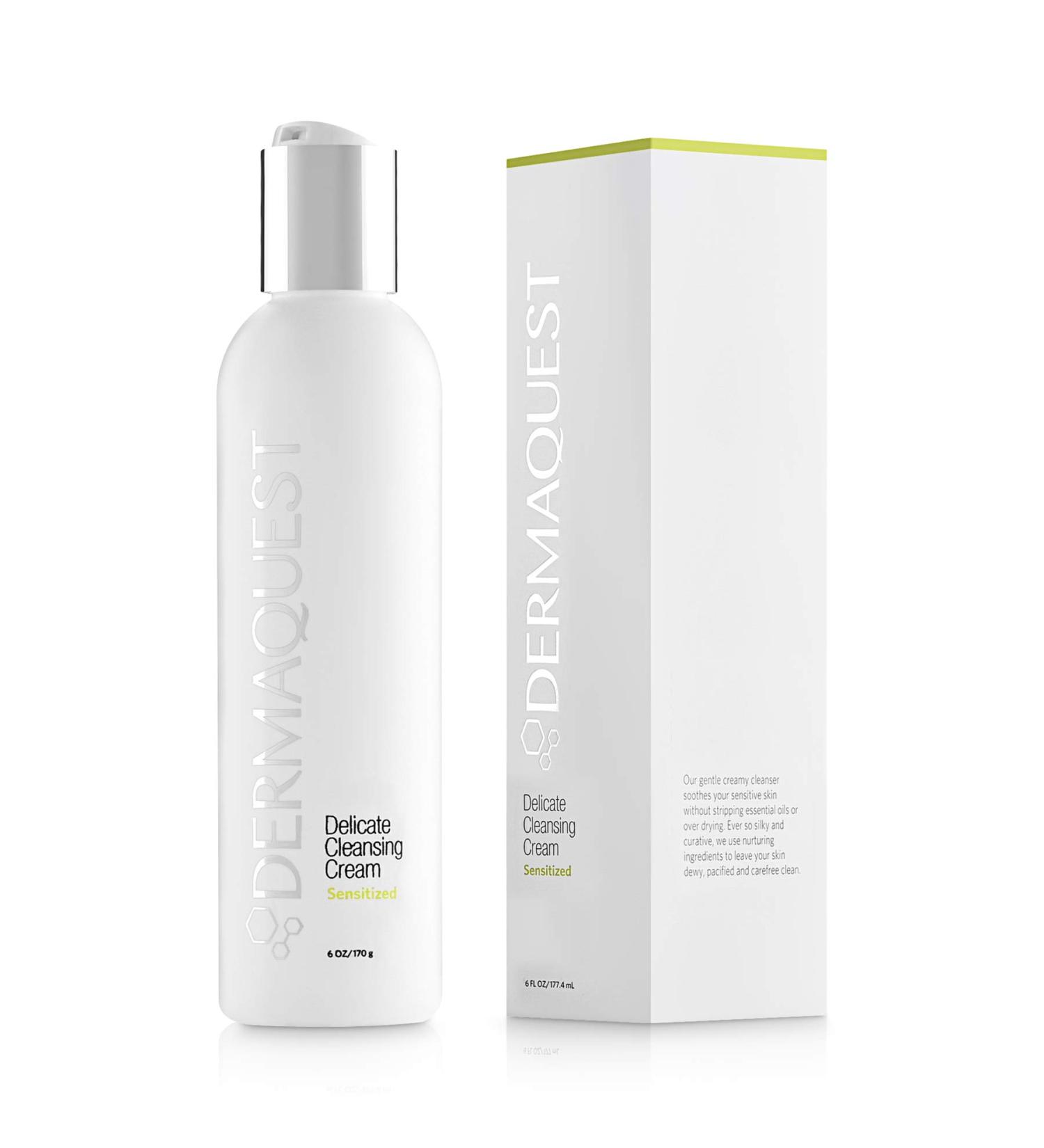 DermaQuest Sensitized Delicate Cleansing Cream - Gentle Face Wash for Sensitive & Dry Skin | 6oz Green Tea & Jojoba Oil Infusion - Buy Online on GoSupps.com