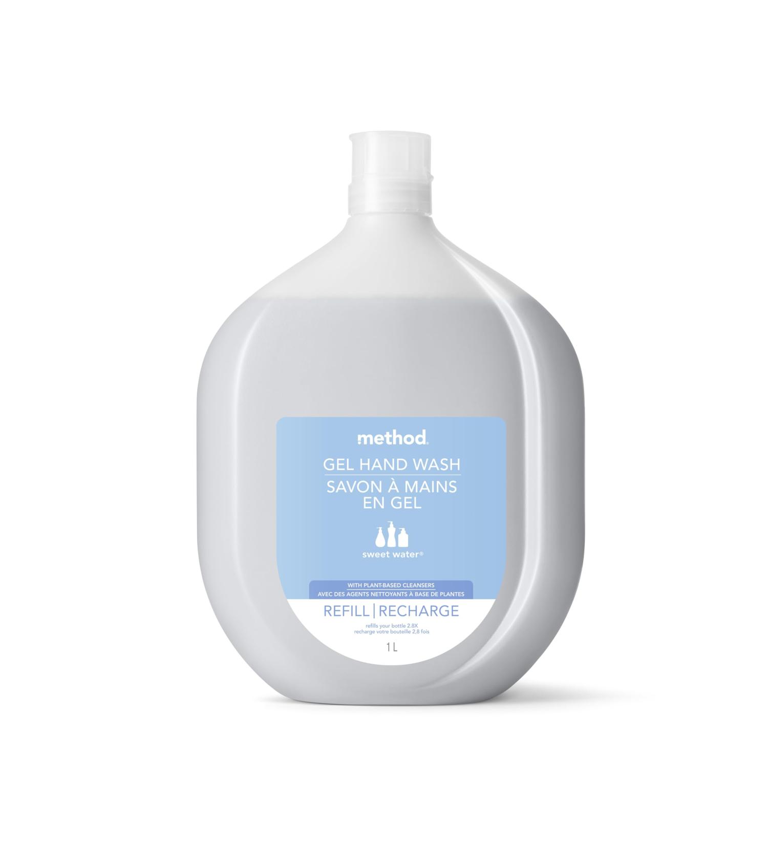 Method Liquid Hand Soap Refill Biodegradable Formula Reloads Gel Hand Wash Bottle Sweet Water Scent 1 Liter - Buy Online on GoSupps.com