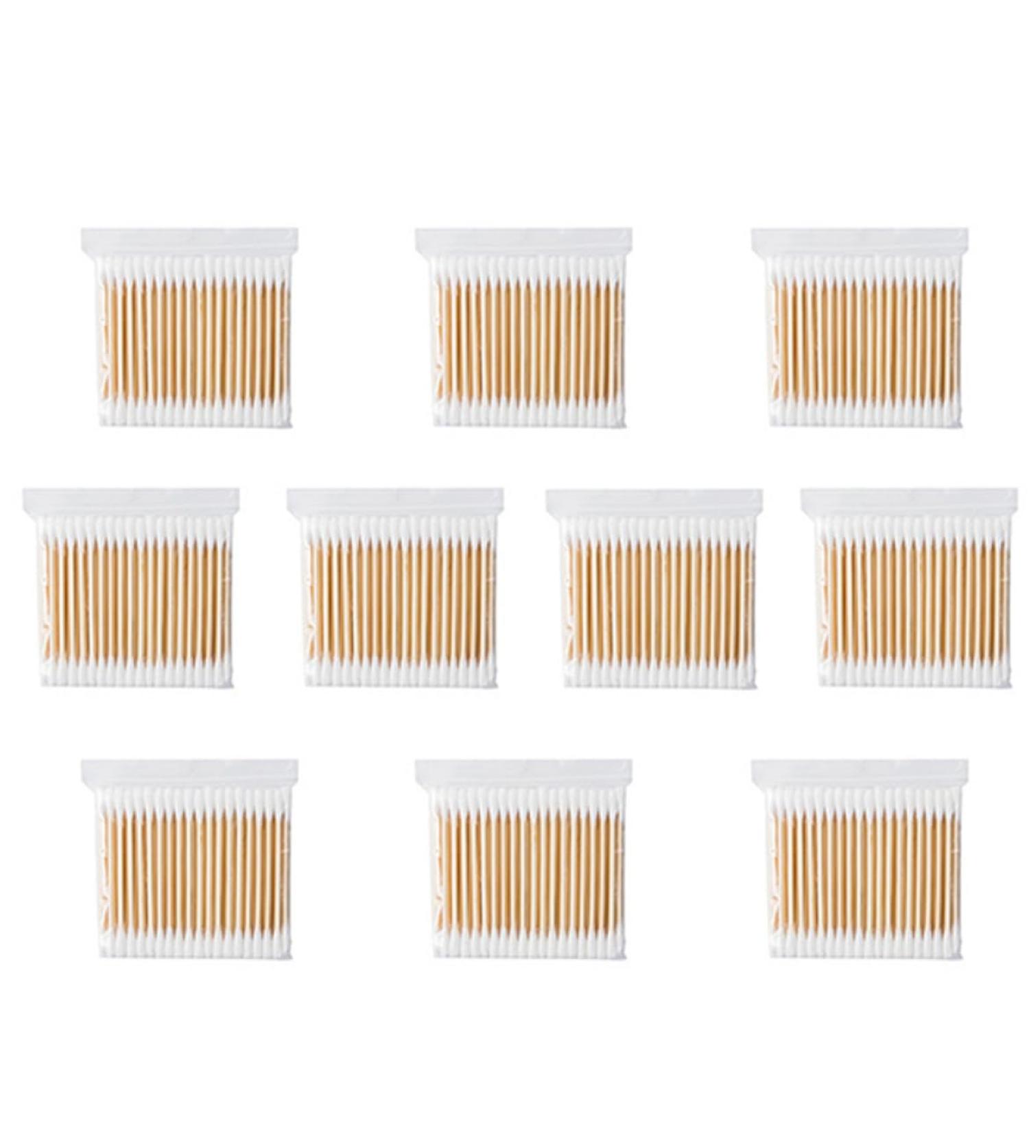 1000PCS Double-Ended Cotton Swabs - Eco-Friendly Wooden Cotton Buds for Makeup Ear Cleaning & Pets | International Shipping Available - Buy Online on GoSupps.com